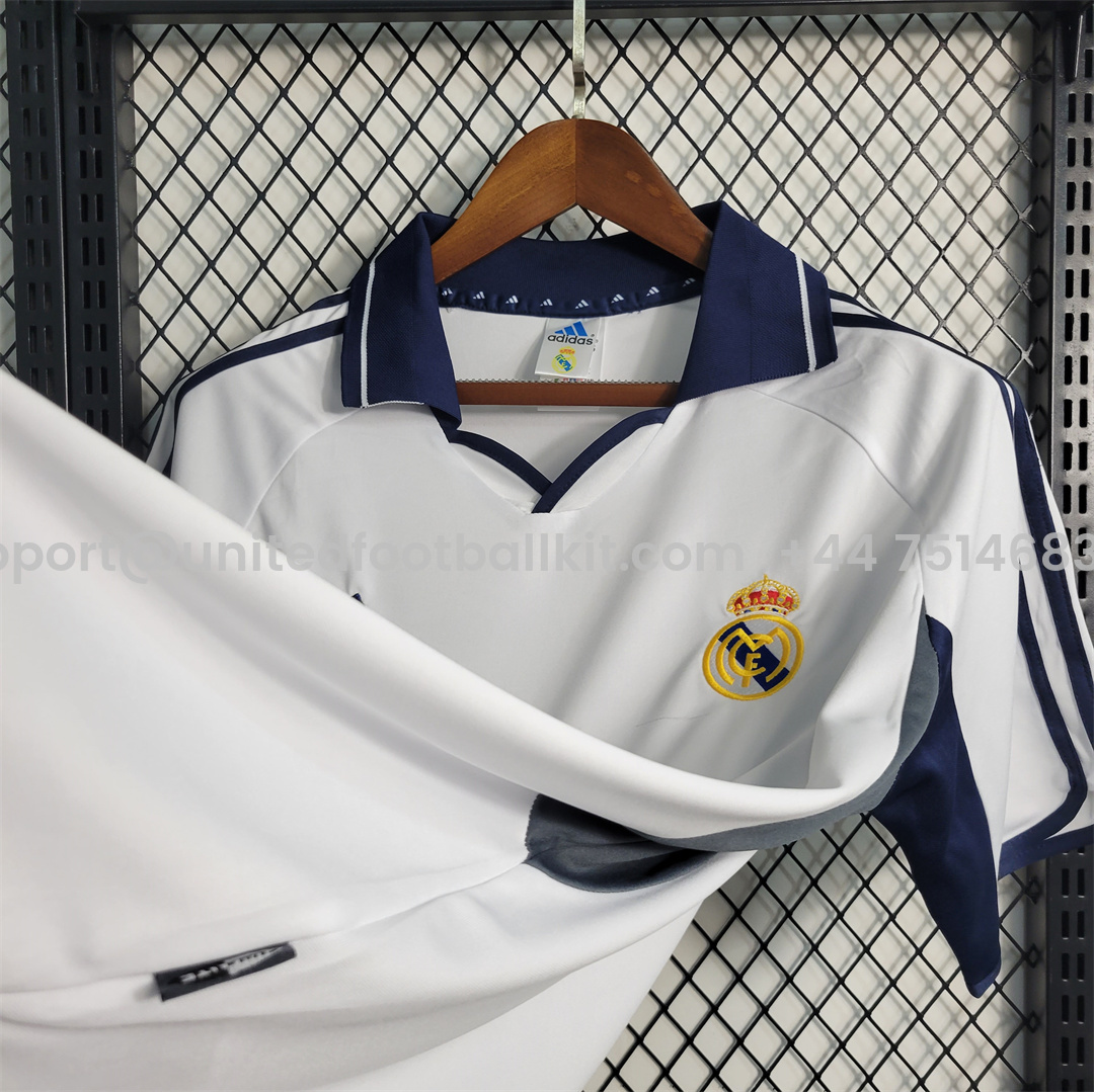 Unitedfootballkit.com | Retro Real Madrid 00-01 Home Stadium Jersey -Customize Name, Number and Patch | Worldwide Shipping