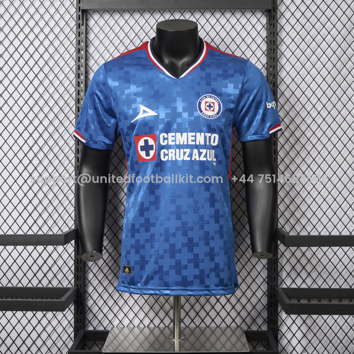Unitedfootballkit.com | Cruz Azul 25-26 Home Jersey - Player Version -Customize Name, Number and Patch | Worldwide Shipping