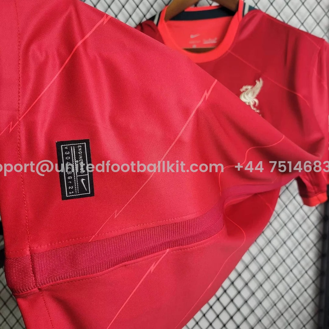 Unitedfootballkit.com | Retro Liver.pool 21-22 Home Stadium Jersey - Fans Version -Customize Name, Number and Patch | Worldwide Shipping