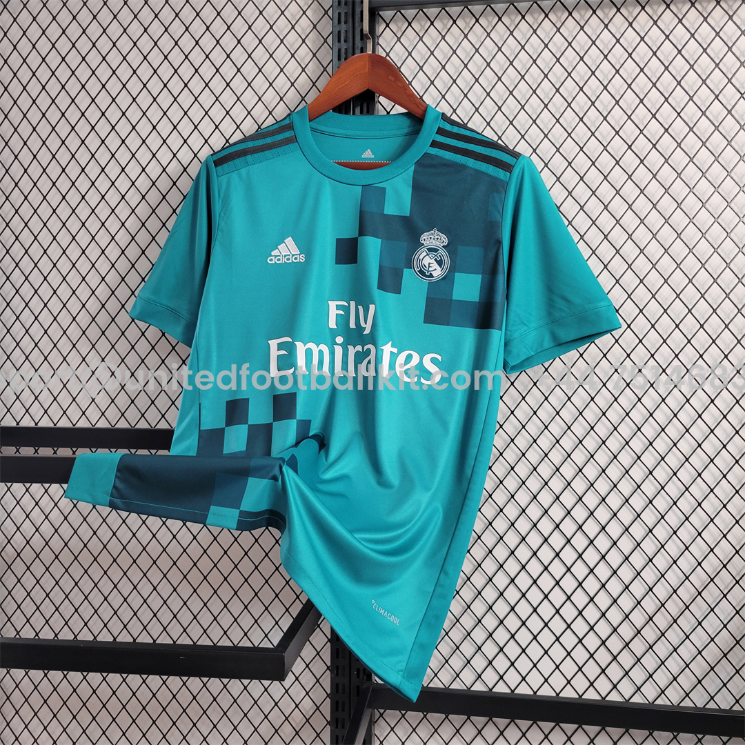 Unitedfootballkit.com | Retro Real Madrid 17-18 Third Jersey -Customize Name, Number and Patch | Worldwide Shipping
