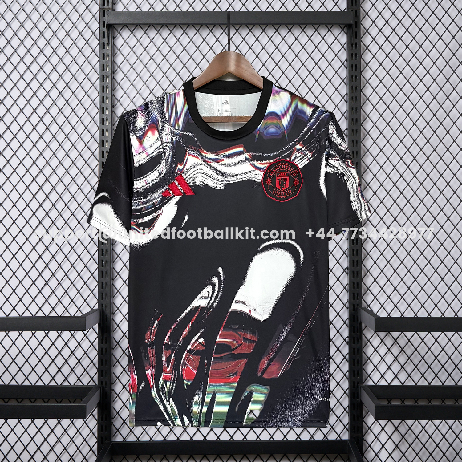 Unitedfootballkit.com | Manchester United 25-26 Ripples Black Special Jersey - Fans Version -Customize Name, Number and Patch | Worldwide Shipping