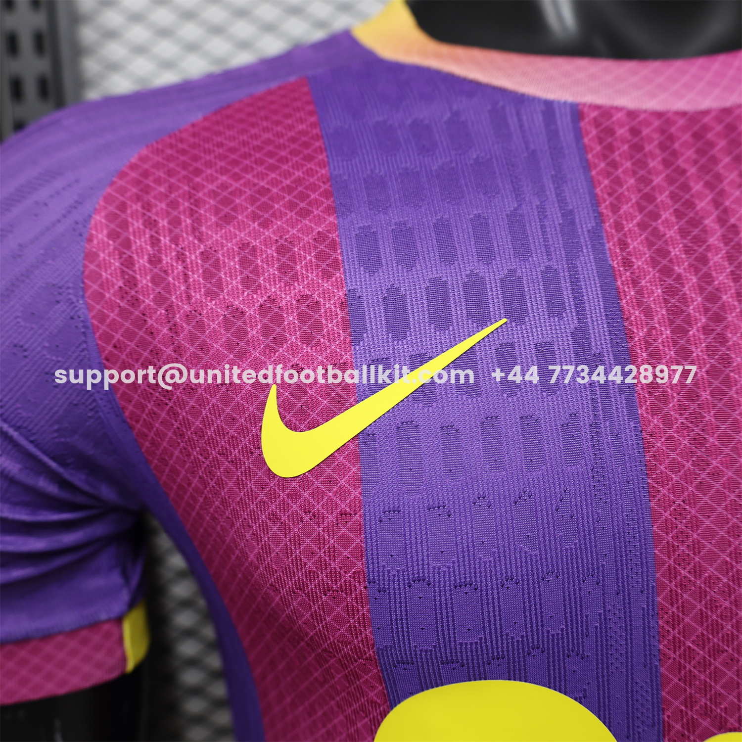 Unitedfootballkit.com | Barcelona 25-26 Purple Pink And Yellow Special Jersey - Player Version -Customize Name, Number and Patch | Worldwide Shipping
