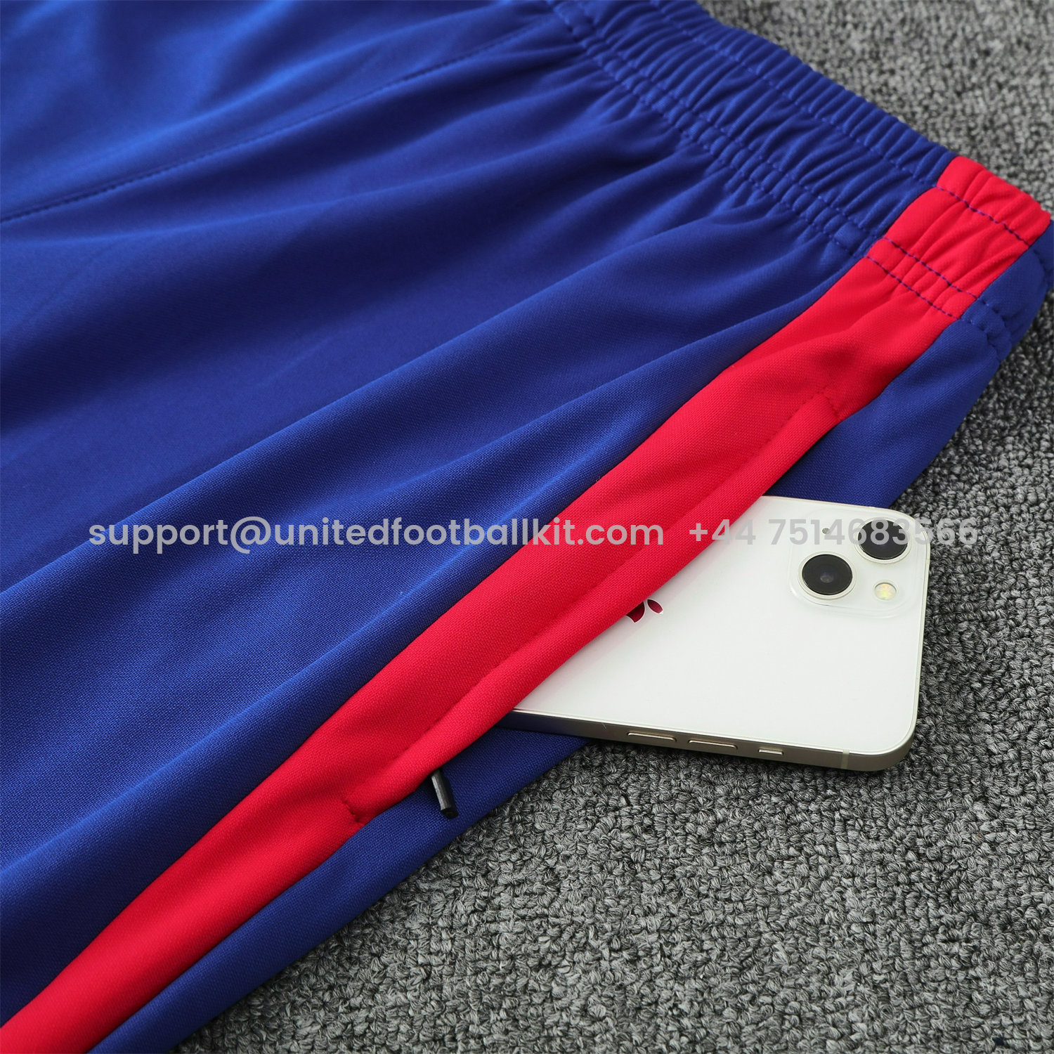 Unitedfootballkit.com | Spain 25-26 POLO Short-Sleeve Training Set - Royal Blue Top and Pants -Customize Name, Number and Patch | Worldwide Shipping