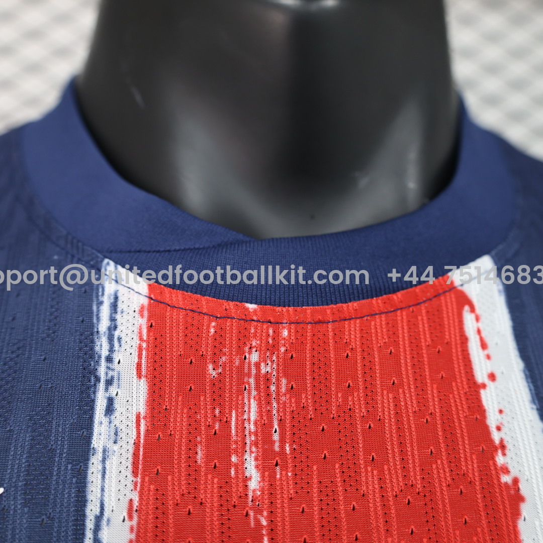 Unitedfootballkit.com | Paris Saint-Germain PSG 24-25 Home Stadium Jersey - Player Version -Customize Name, Number and Patch | Worldwide Shipping