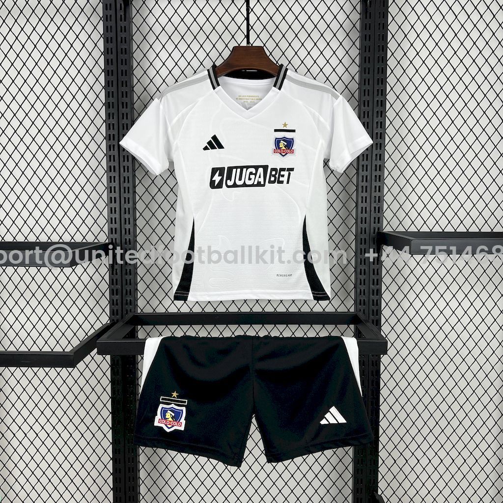 Unitedfootballkit.com | Colo Colo 2025 Home Kids Kit -Customize Name, Number and Patch | Worldwide Shipping