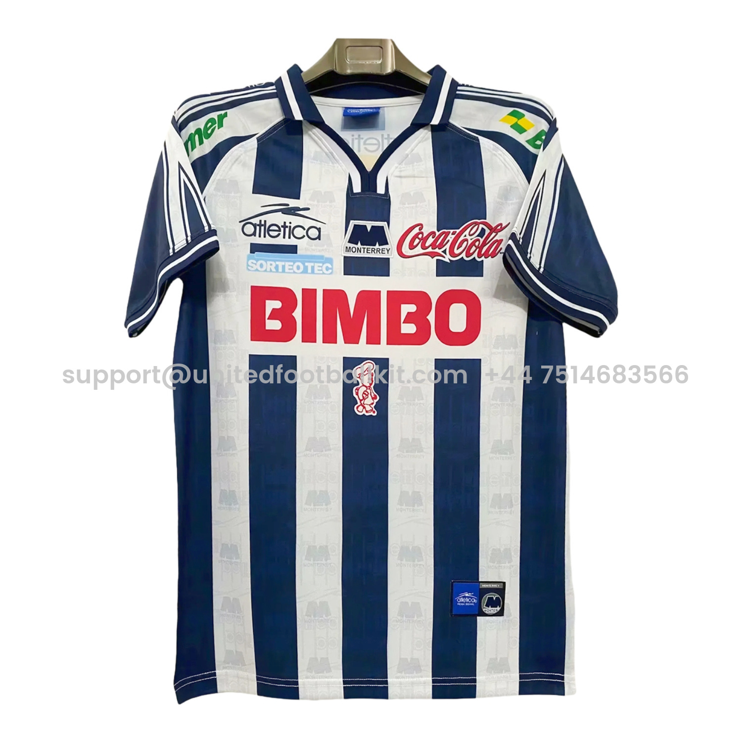 Unitedfootballkit.com | Retro Rayados Monterrey 1999-00 Home Jersey -Customize Name, Number and Patch | Worldwide Shipping