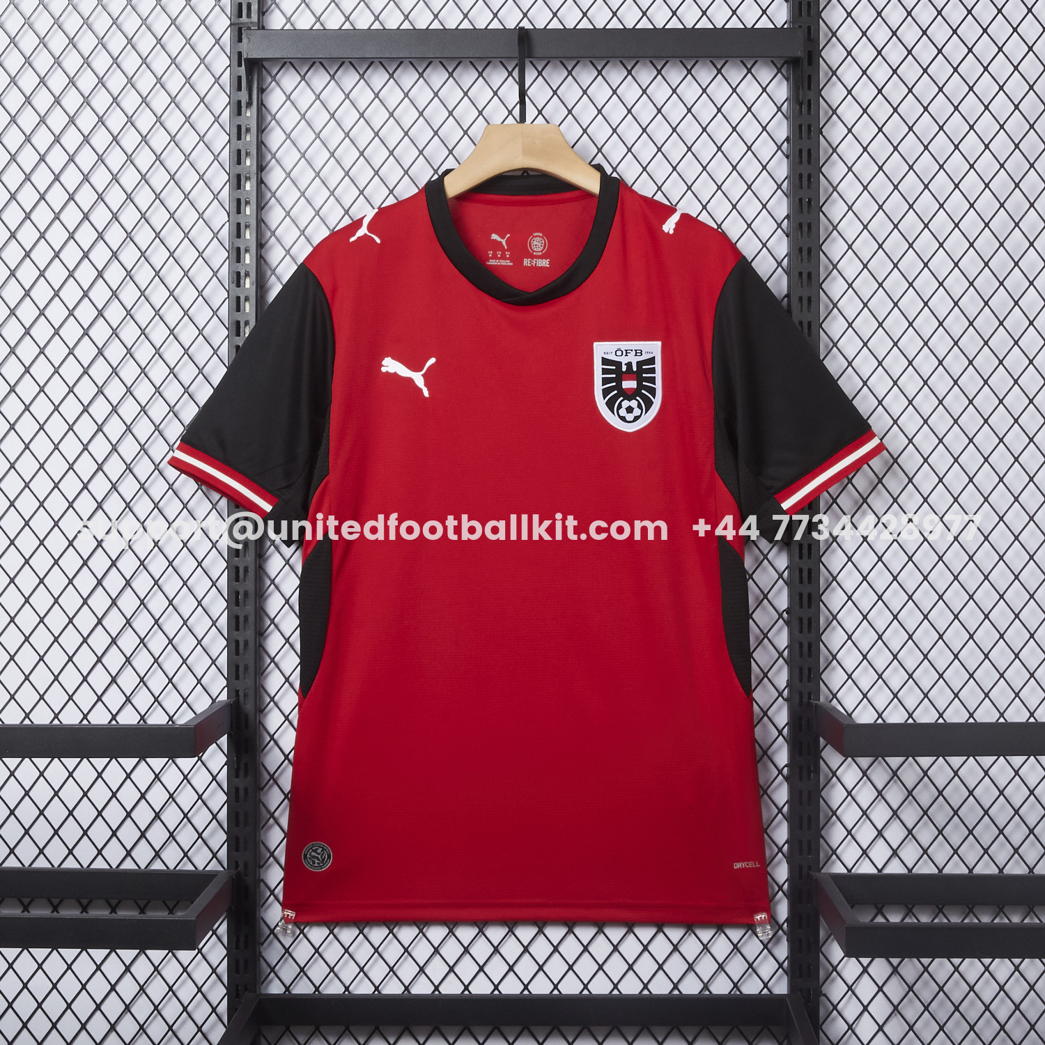 Unitedfootballkit.com | Austria 2026 Home Red Jersey - Fans Version -Customize Name, Number and Patch | Worldwide Shipping