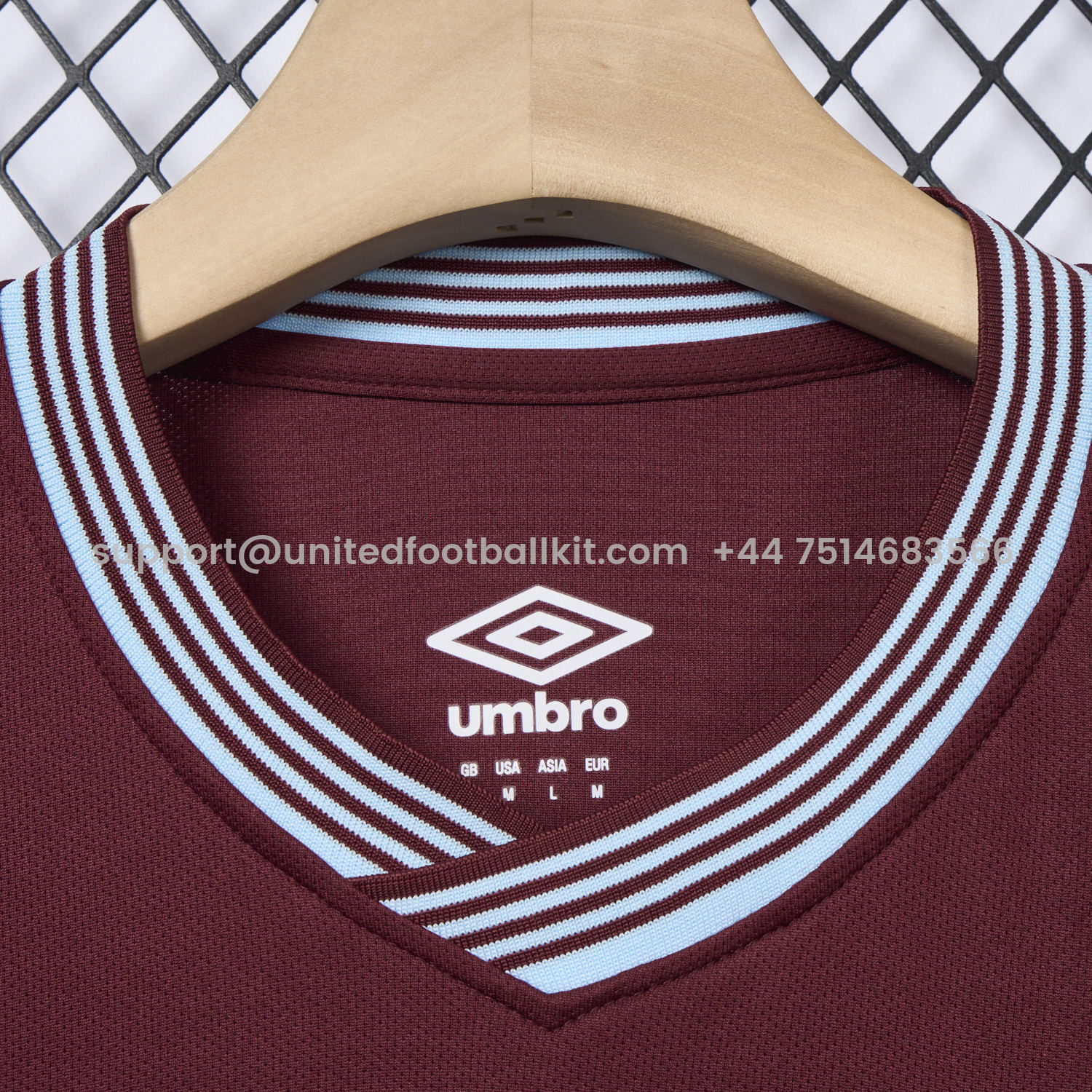 Unitedfootballkit.com | West Ham United 25-26 Home Jersey - Fans Version -Customize Name, Number and Patch | Worldwide Shipping