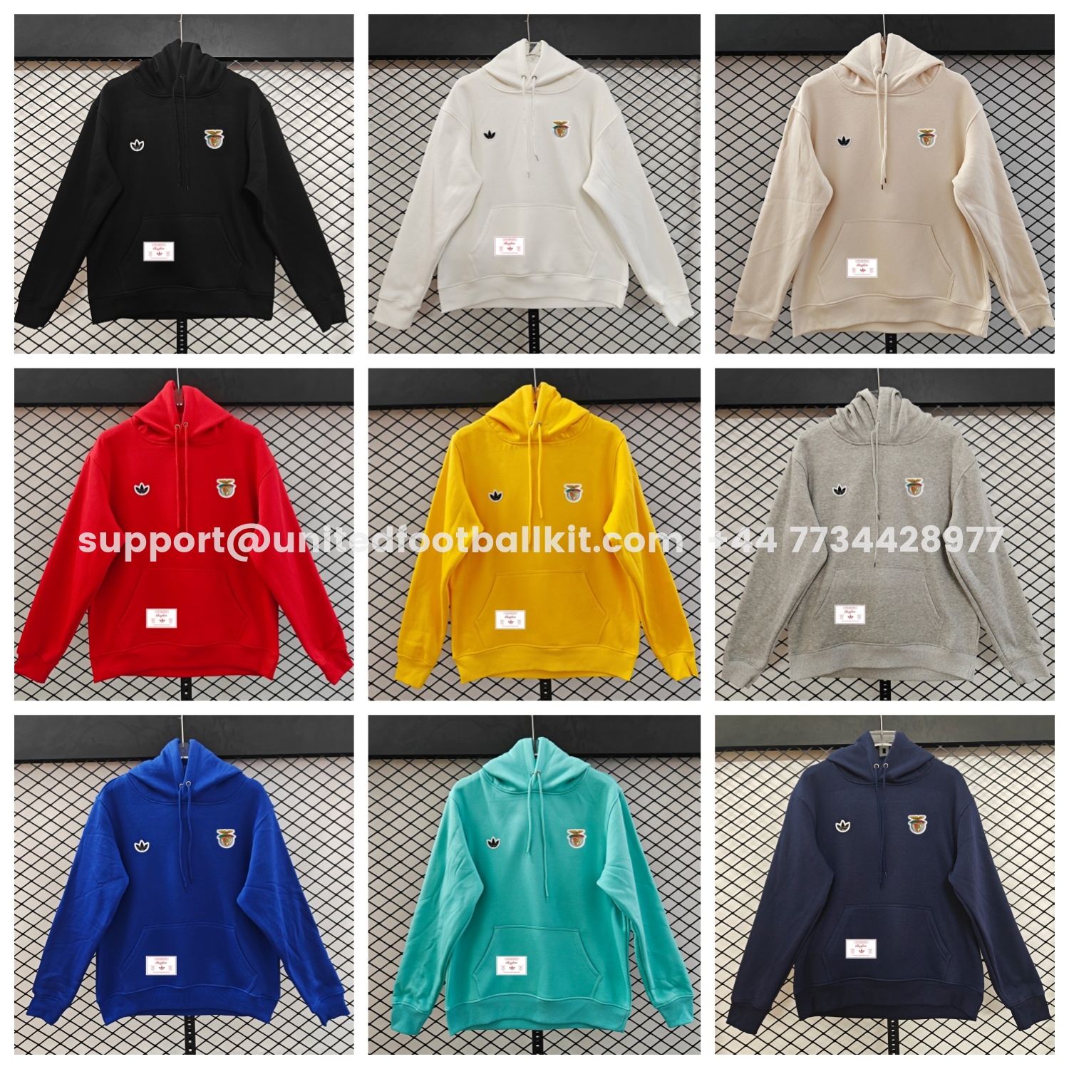 Unitedfootballkit.com | Benfica 25-26 Originals Terrace Icon Unisex Pullover Hoodie -Customize Name, Number and Patch | Worldwide Shipping