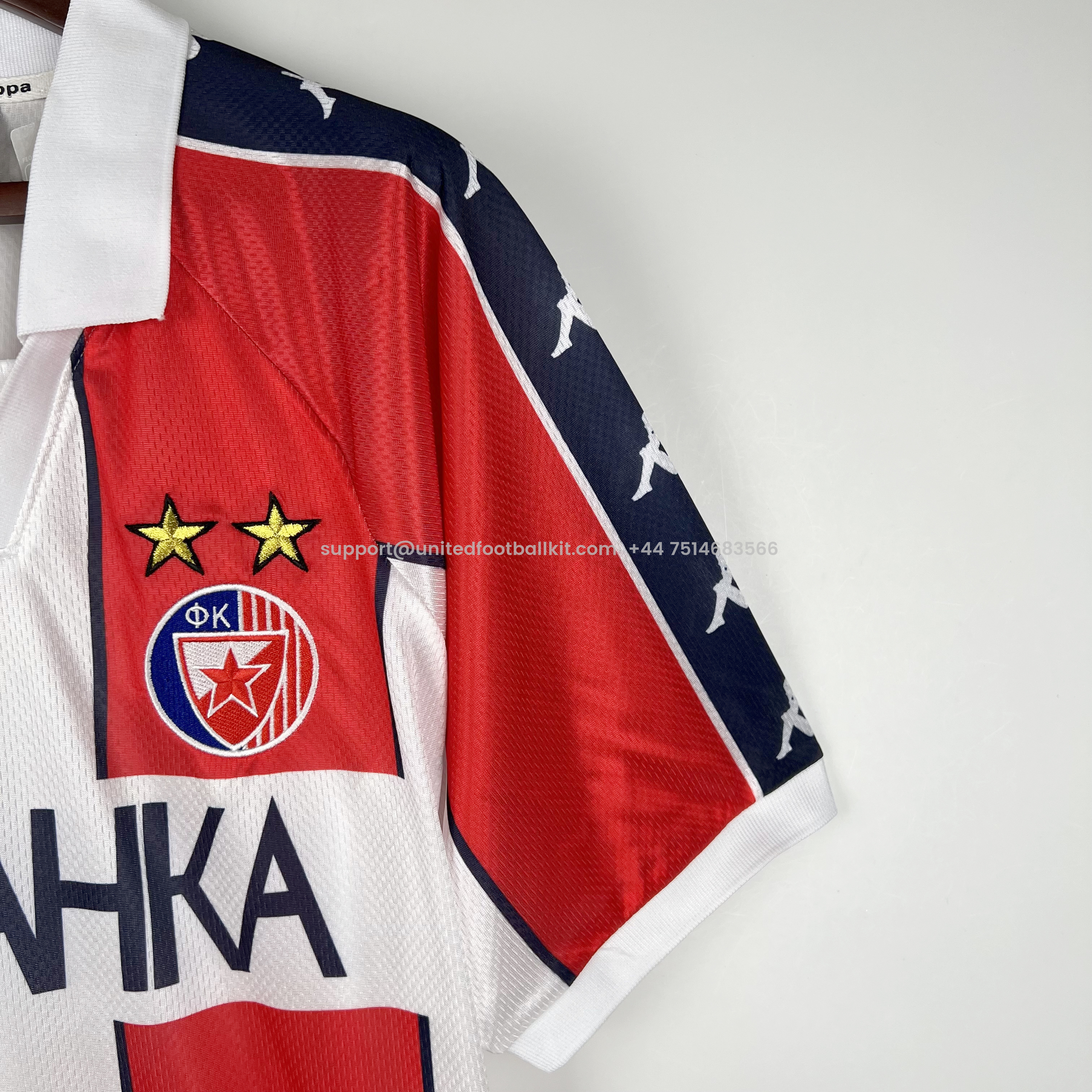 Unitedfootballkit.com | Retro Red Star FC 1995-97 Home Stadium Jersey -Customize Name, Number and Patch | Worldwide Shipping