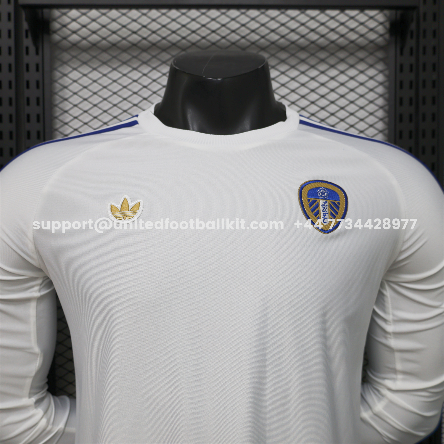 Unitedfootballkit.com | Leeds United 25-26 Icon Travel Special White Long Sleeves Jersey - Player Version -Customize Name, Number and Patch | Worldwide Shipping