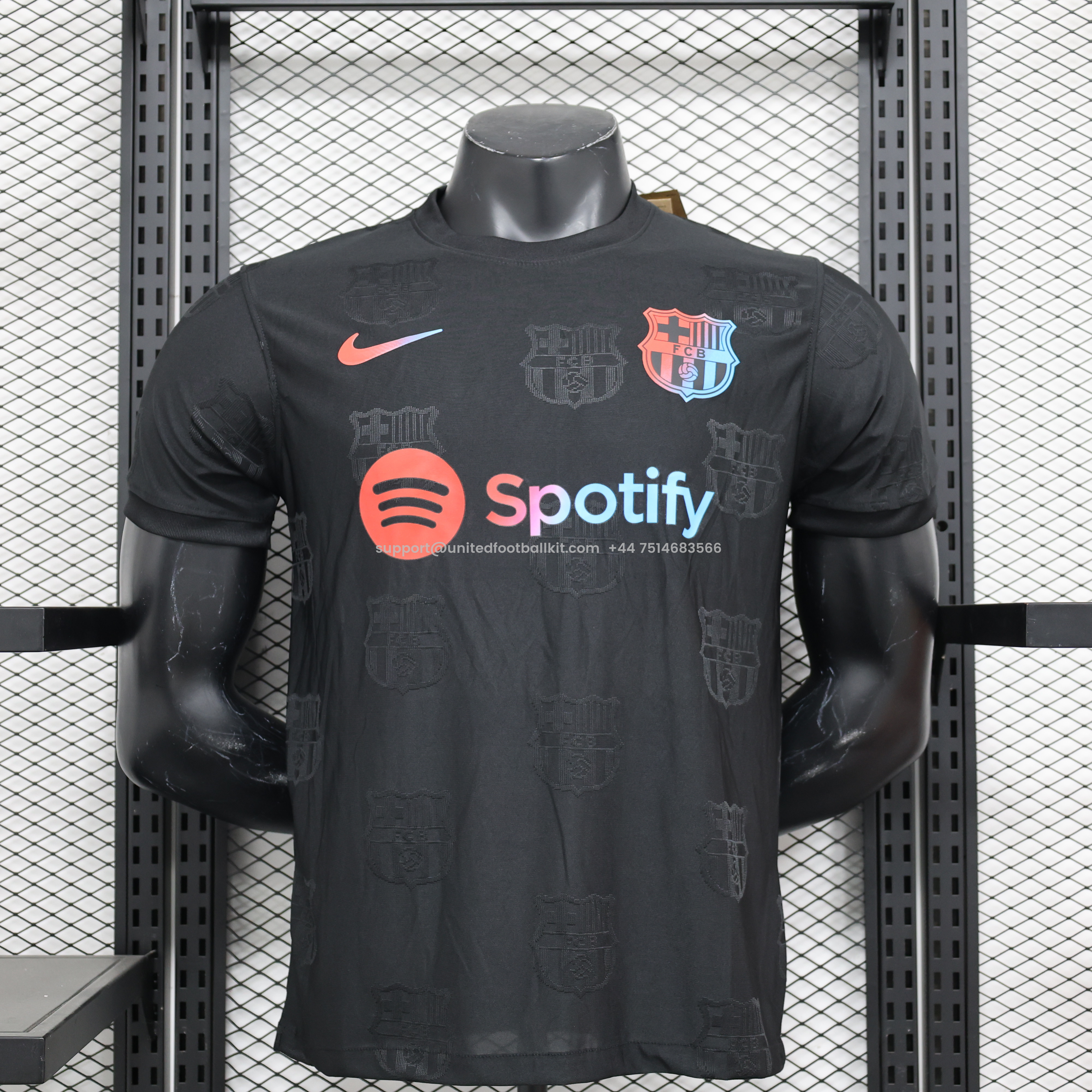 Unitedfootballkit.com | Barcelona 24-25 Black Colorful Special Edition Jersey - Player Version -Customize Name, Number and Patch | Worldwide Shipping