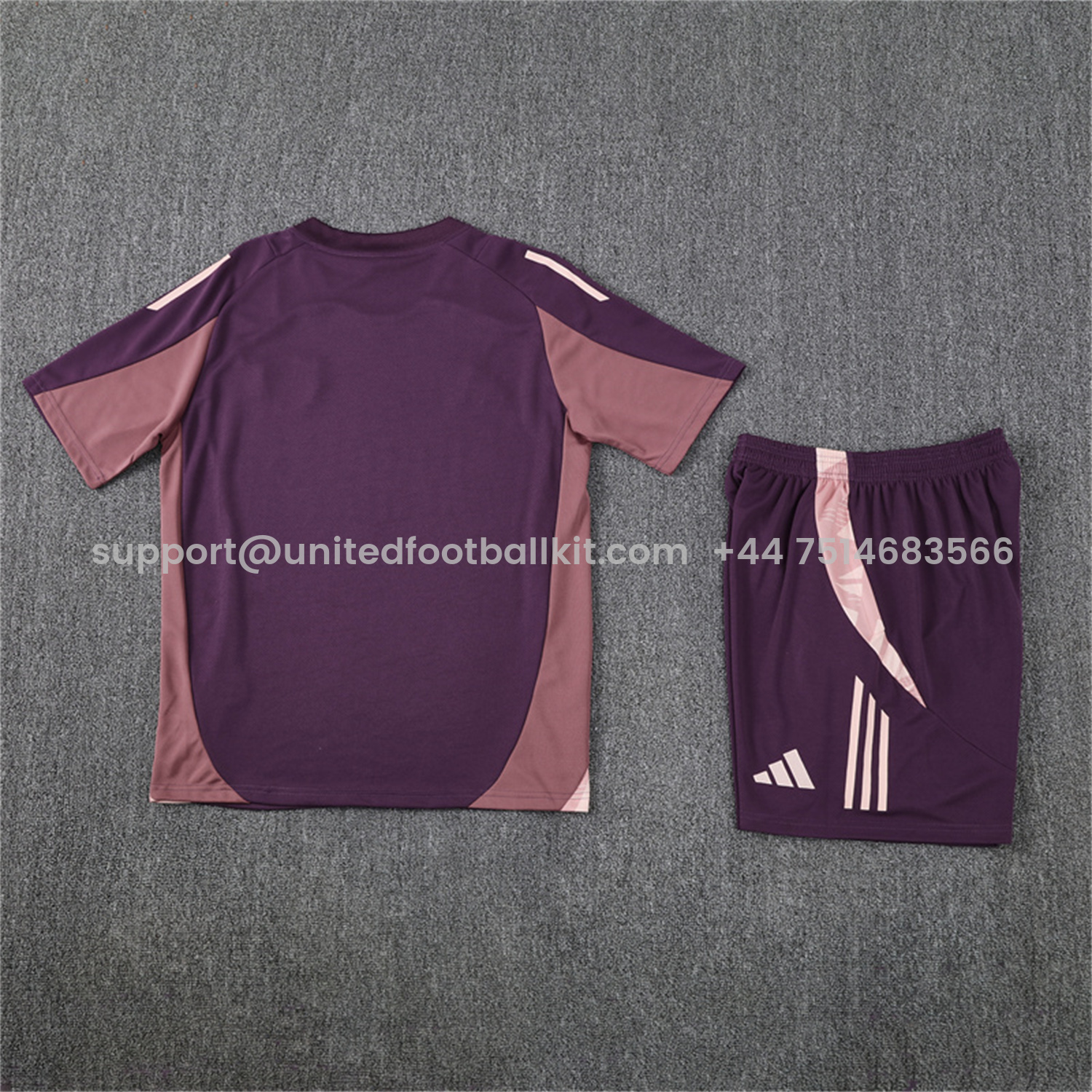 Unitedfootballkit.com | Arsenal 24-25 Kids Short-Sleeve Training Set - Purple -Customize Name, Number and Patch | Worldwide Shipping
