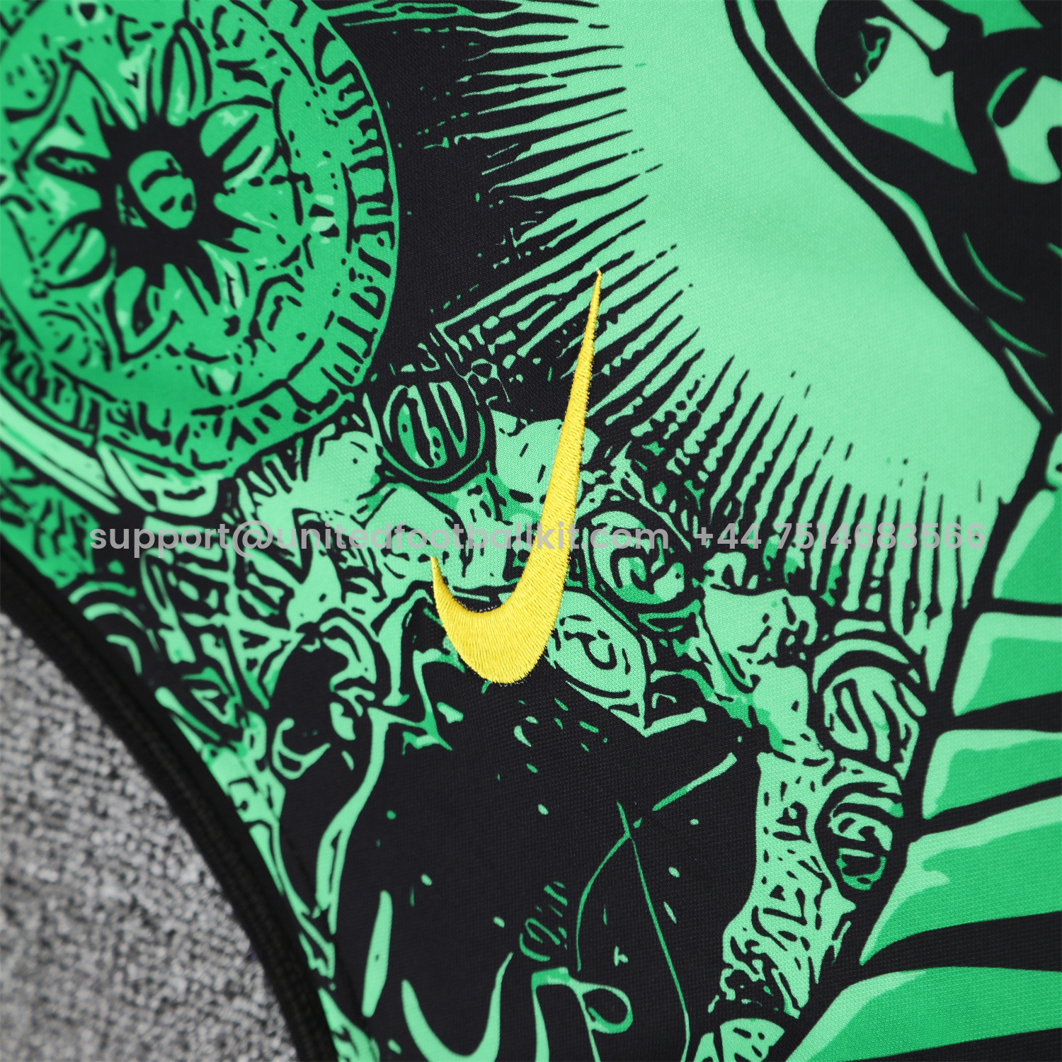 Unitedfootballkit.com | Brazil 25-26 Green Jesus Statue Vest Training Set - Green Vest & Black Shorts -Customize Name, Number and Patch | Worldwide Shipping