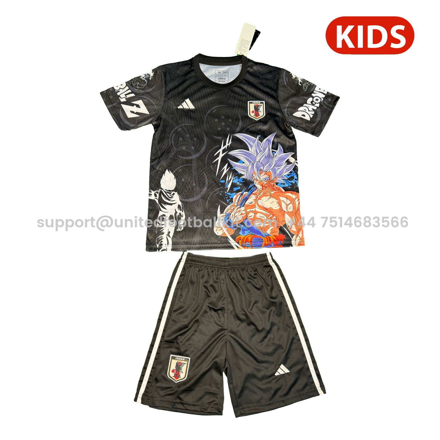 Unitedfootballkit.com | Japan 25-26 Vegetto Black Special Kids Kit -Customize Name, Number and Patch | Worldwide Shipping