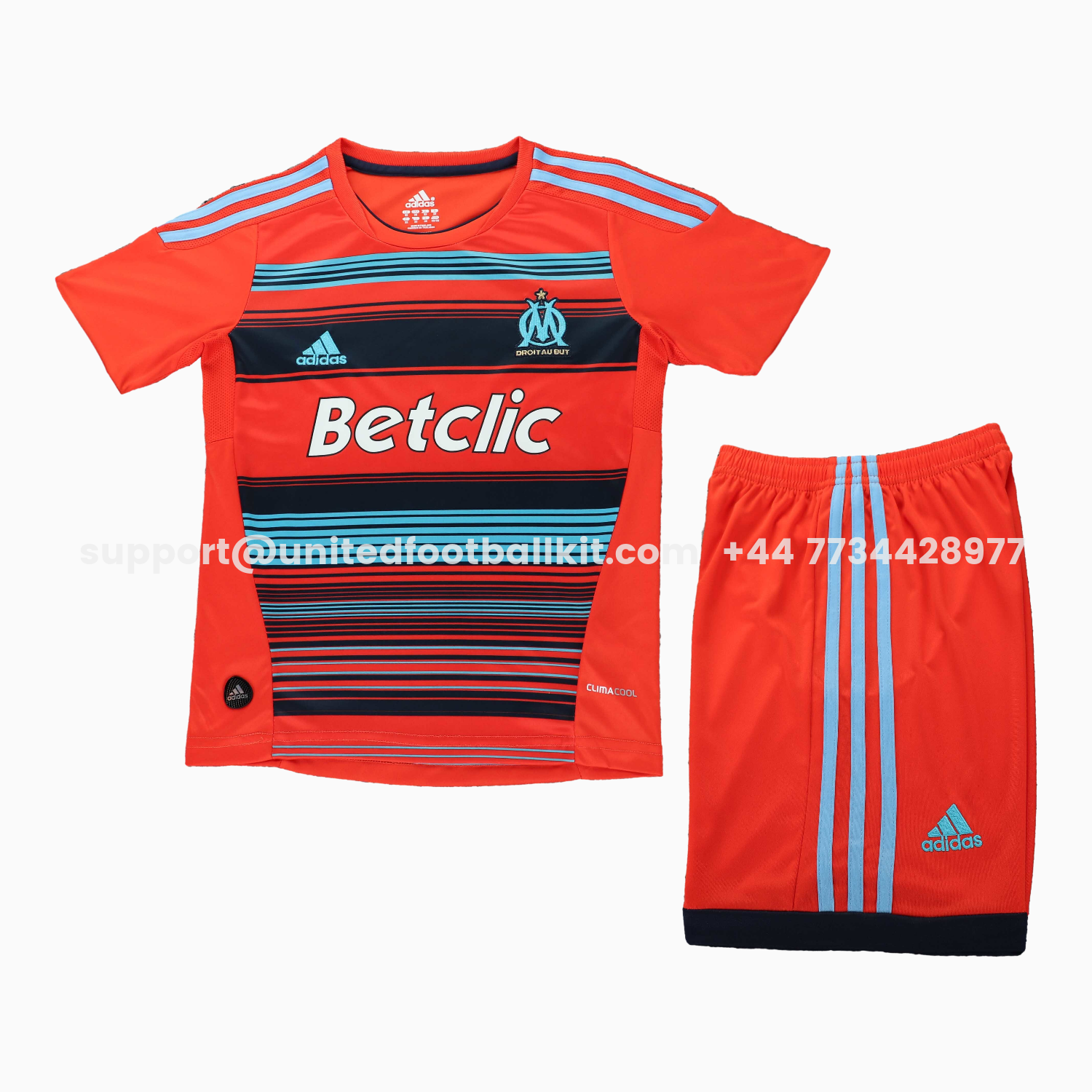 Unitedfootballkit.com | Retro Marseille 2011-12 Home Kids Kit -Customize Name, Number and Patch | Worldwide Shipping