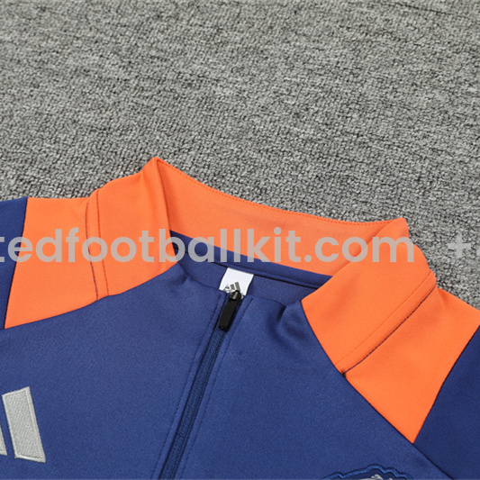 Unitedfootballkit.com | Manchester United 24-25 Long Sleeve Training Set - Deep Blue -Customize Name, Number and Patch | Worldwide Shipping