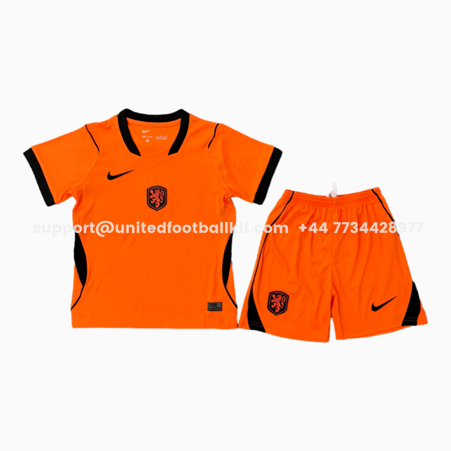 Unitedfootballkit.com | Netherlands 2026 Home Kids Kit -Customize Name, Number and Patch | Worldwide Shipping