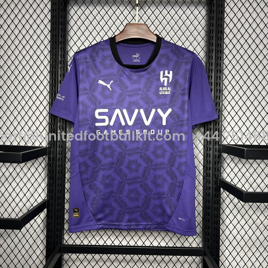 Unitedfootballkit.com | Al Hilal Riyadh Crescent 24-25 Third Jersey - Fans Version -Customize Name, Number and Patch | Worldwide Shipping