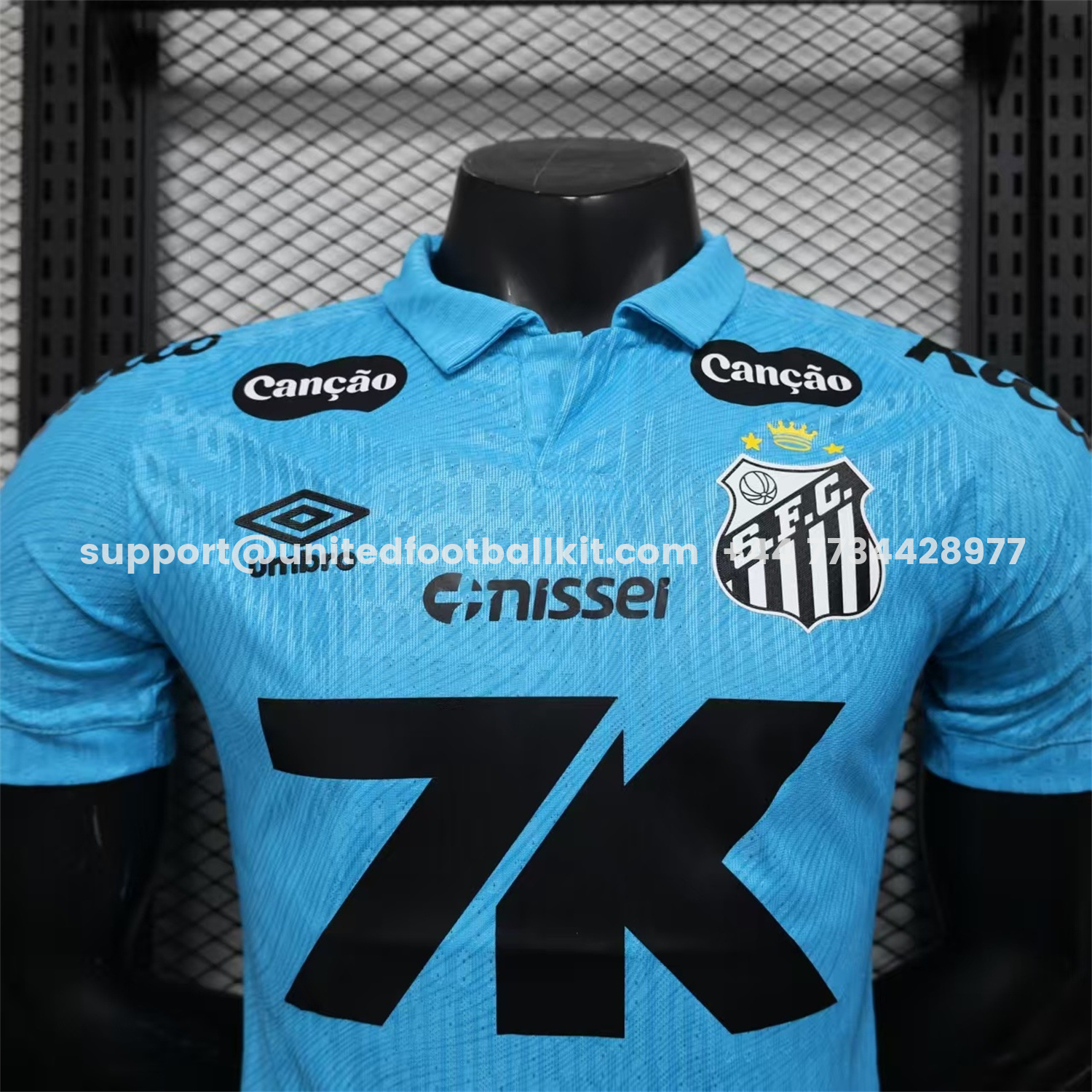 Unitedfootballkit.com | Santos 25-26 Third Blue Jersey - Play Version -Customize Name, Number and Patch | Worldwide Shipping