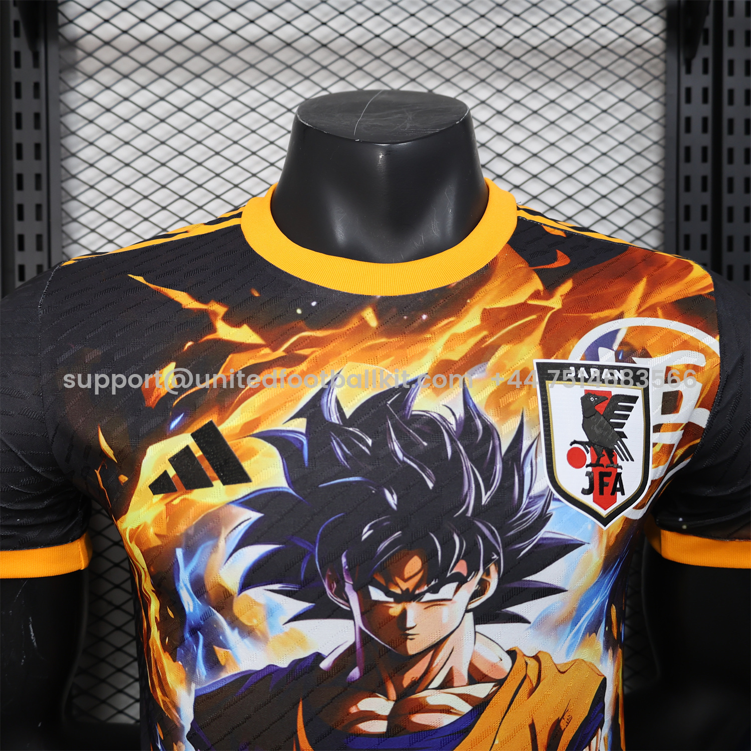 Unitedfootballkit.com | Japan 25-26 Goku Fighting Form Black Special Jersey - Player Version -Customize Name, Number and Patch | Worldwide Shipping