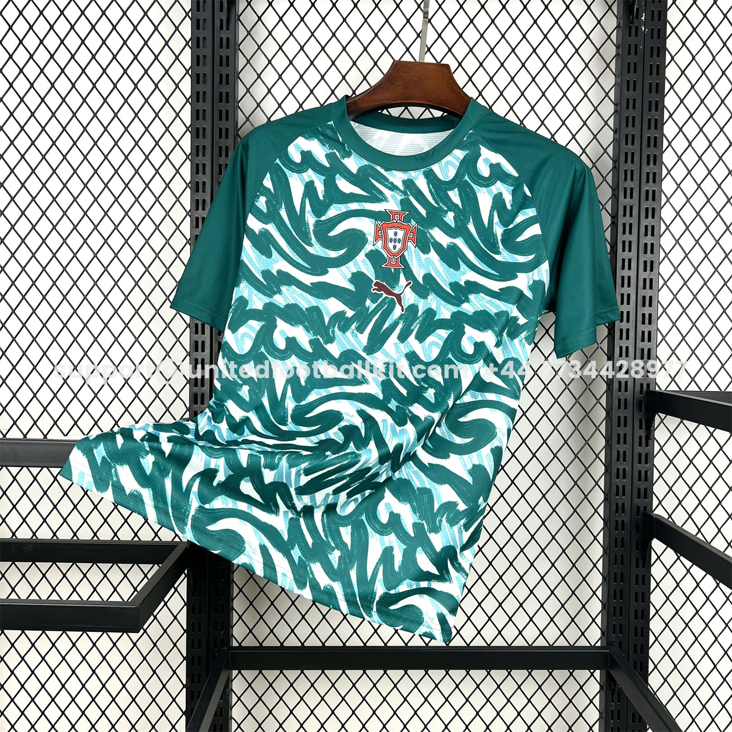 Unitedfootballkit.com | Portugal 2026 Pre-Match Teal Green Jersey - Fans Version -Customize Name, Number and Patch | Worldwide Shipping