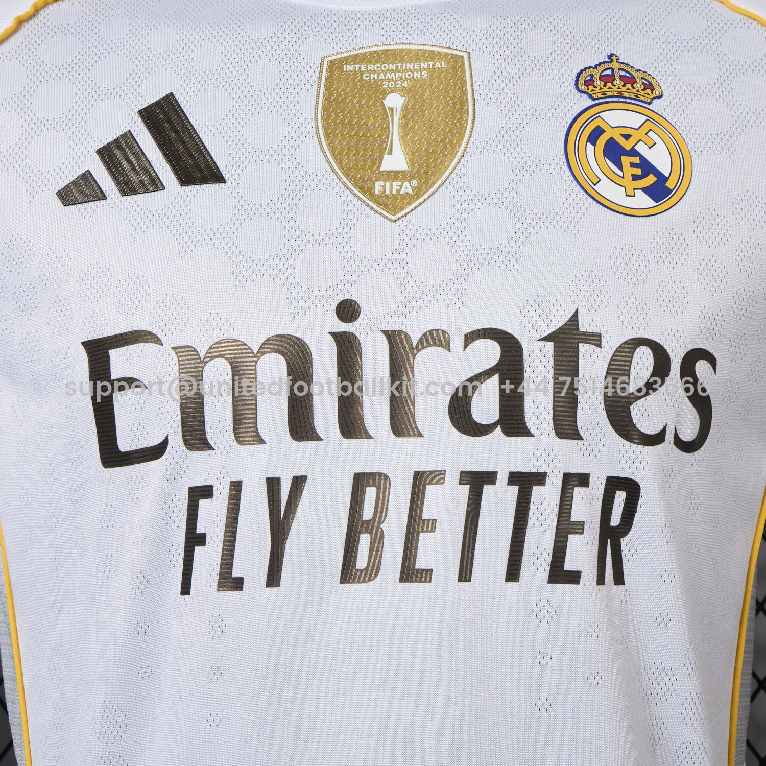 Unitedfootballkit.com | Real Madrid 25-26 Home White Jersey - Player Version -Customize Name, Number and Patch | Worldwide Shipping