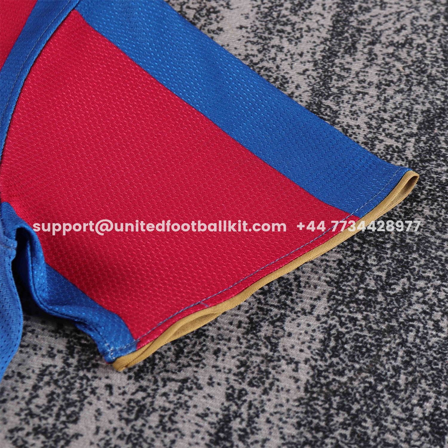 Unitedfootballkit.com | Retro Barcelona 2007-08 Home Kids Kit -Customize Name, Number and Patch | Worldwide Shipping