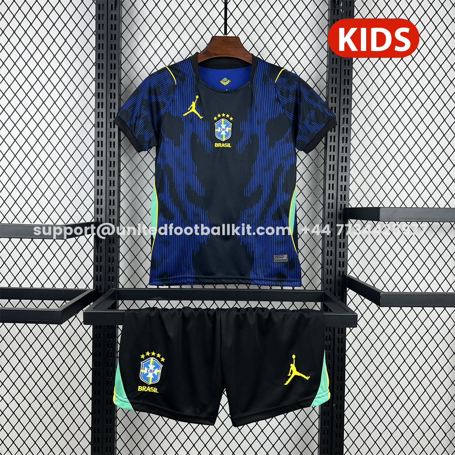 Unitedfootballkit.com | Brazil 2026 Away Kids Kit -Customize Name, Number and Patch | Worldwide Shipping