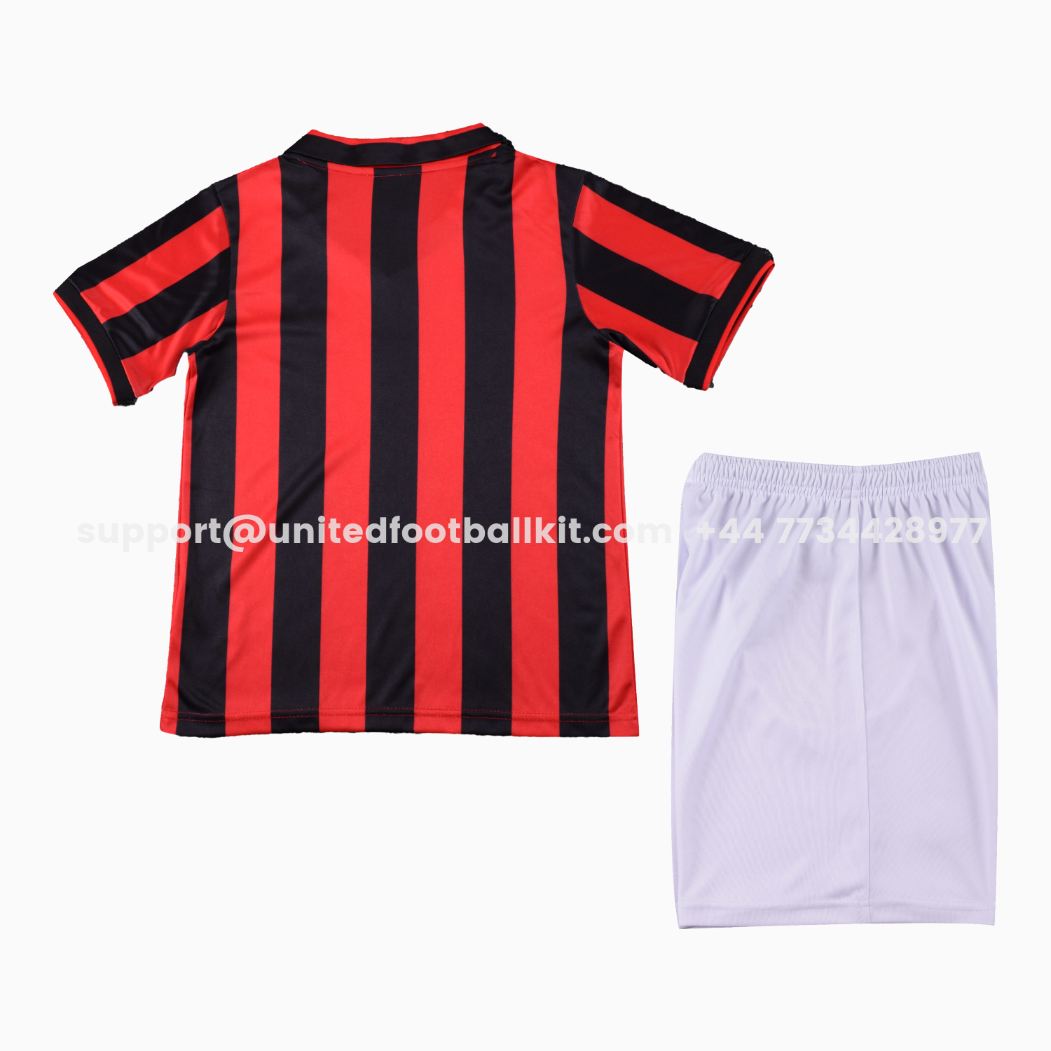 Unitedfootballkit.com | Retro AC Milan 1990-91 Home Kids Kit -Customize Name, Number and Patch | Worldwide Shipping