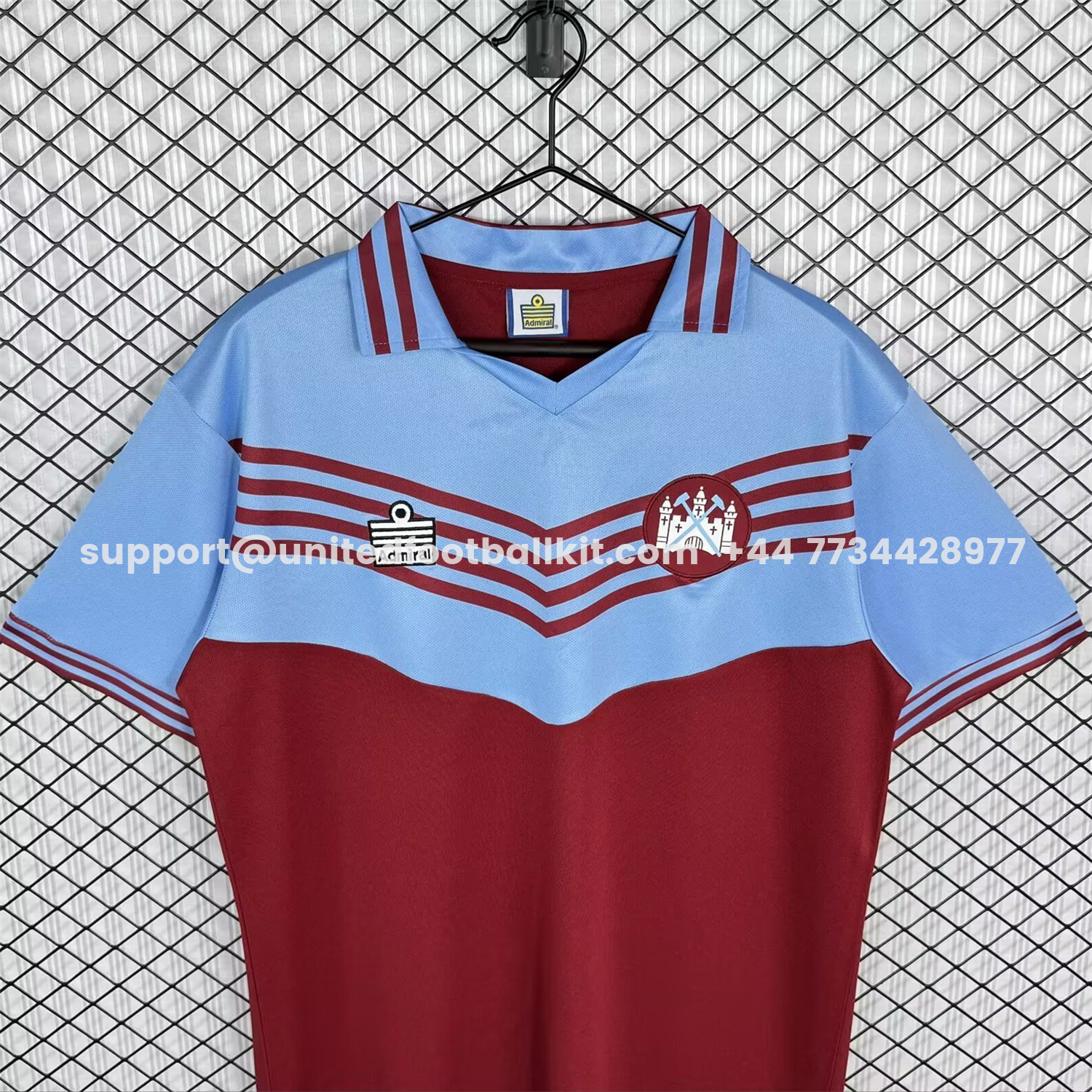 Unitedfootballkit.com | Retro West Ham United 1976-80 Home Jersey -Customize Name, Number and Patch | Worldwide Shipping