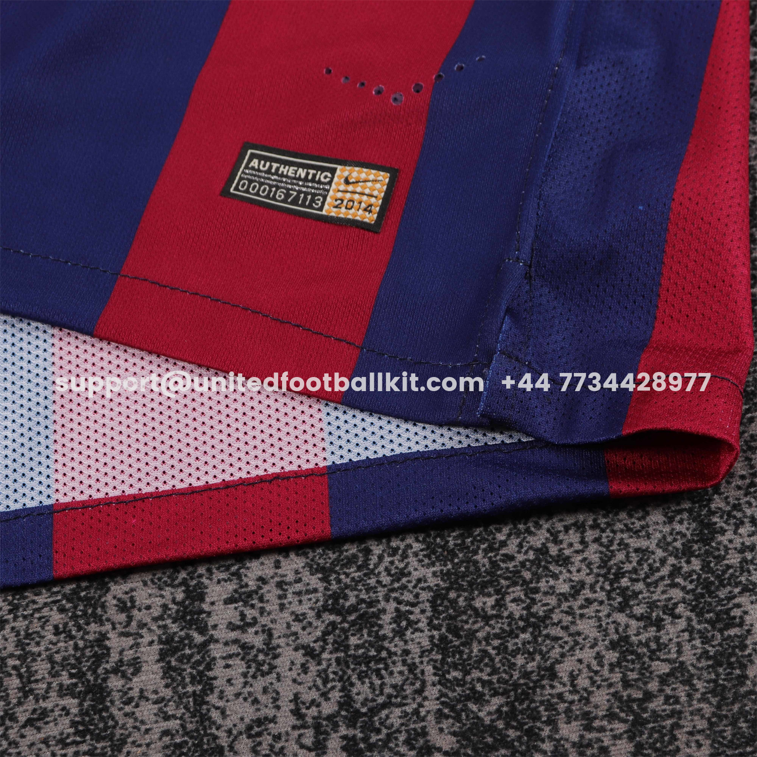 Unitedfootballkit.com | Retro Barcelona 2014-15 Home Kids Kit -Customize Name, Number and Patch | Worldwide Shipping