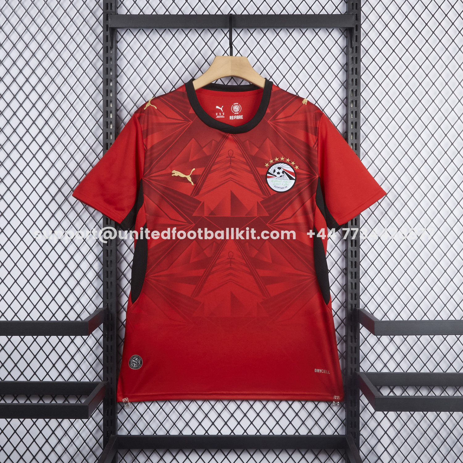 Unitedfootballkit.com | Egypt 2026 Home Jersey - Fans Version -Customize Name, Number and Patch | Worldwide Shipping