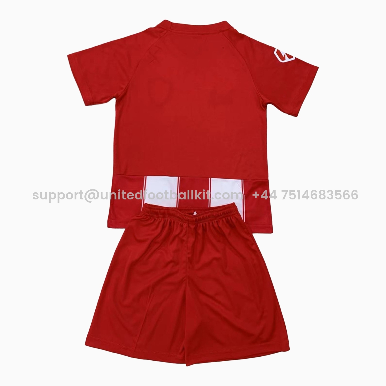 Unitedfootballkit.com | U.D. Almería 24-25 Home Kids Kit -Customize Name, Number and Patch | Worldwide Shipping