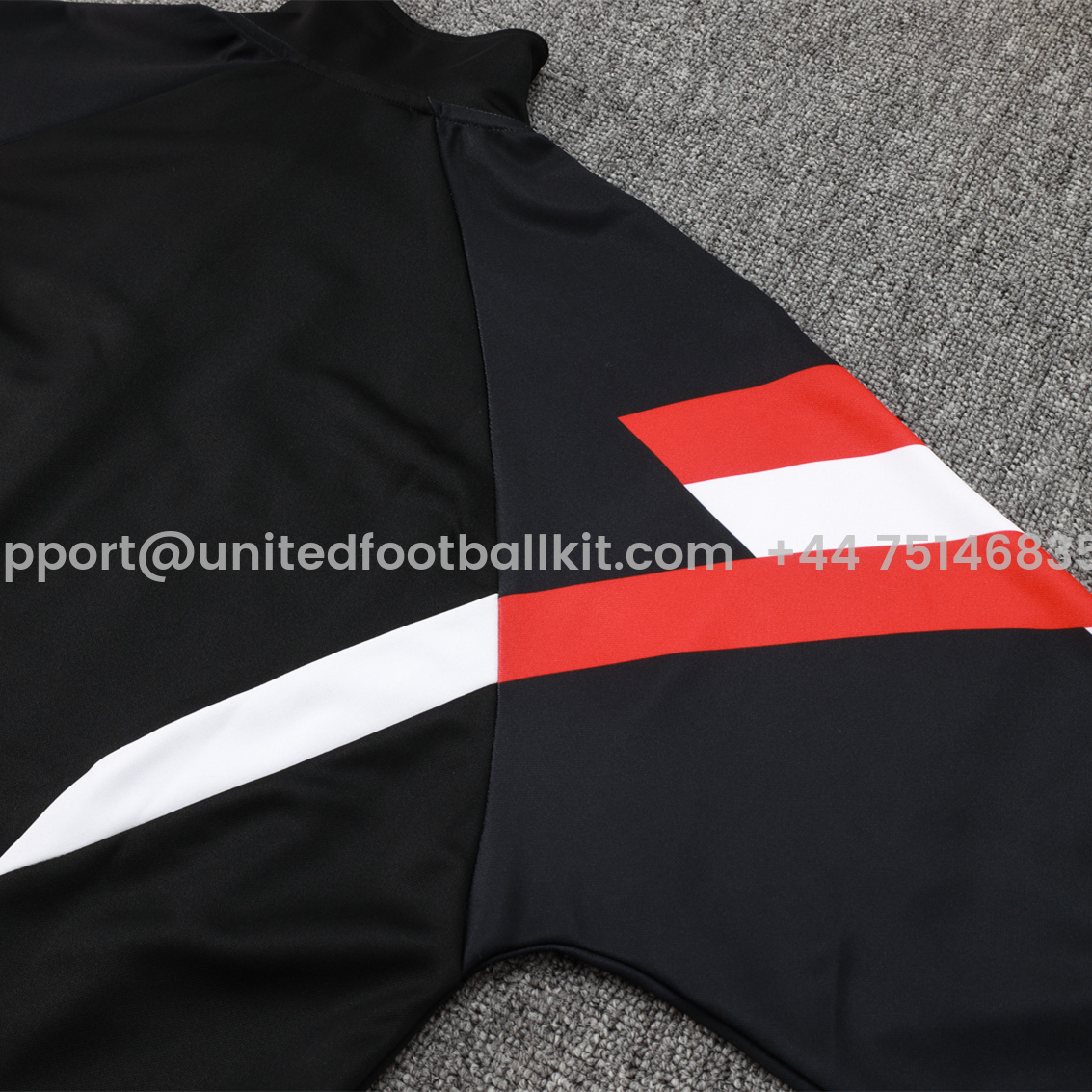 Unitedfootballkit.com | Manchester United 24-25 Originals LFSTLR Jacket Training Tracksuit - Black -Customize Name, Number and Patch | Worldwide Shipping
