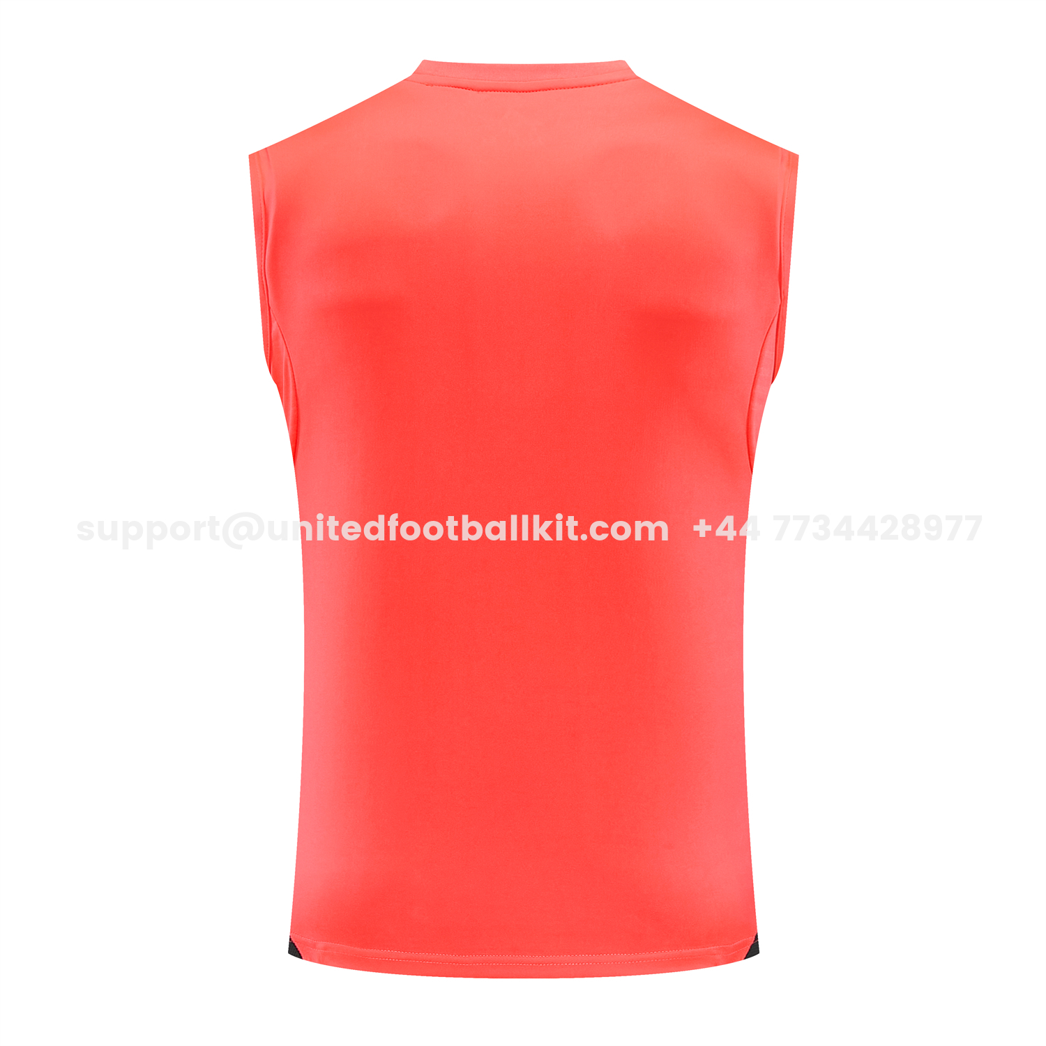 Unitedfootballkit.com | Bayern Munich 25-26 Vest Training Set - Coral With Black Accents Top & Black With Coral Accents Pants -Customize Name, Number and Patch | Worldwide Shipping