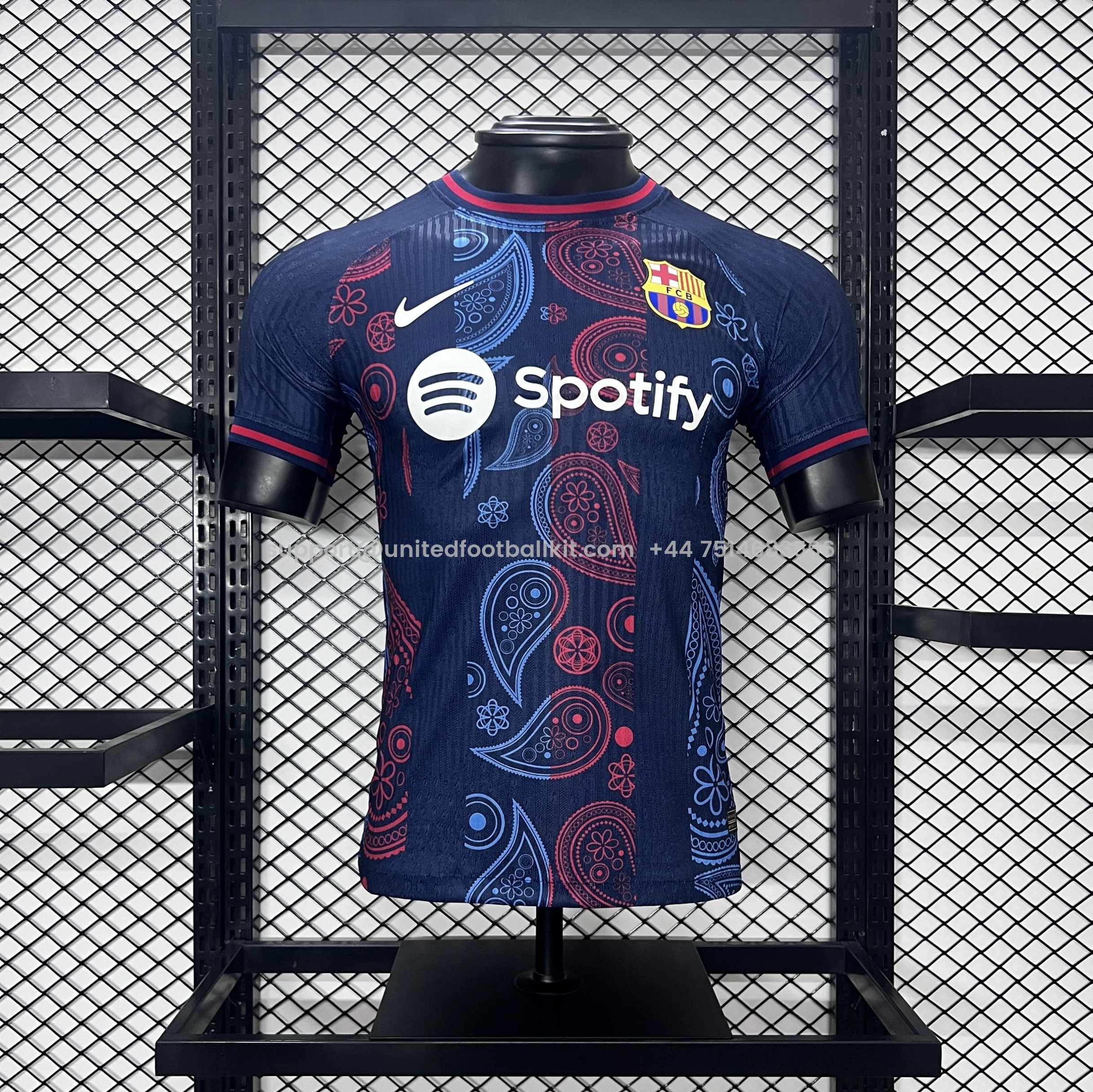 Unitedfootballkit.com | Barcelona 24-25 Blue Speical Jersey - Player Version -Customize Name, Number and Patch | Worldwide Shipping
