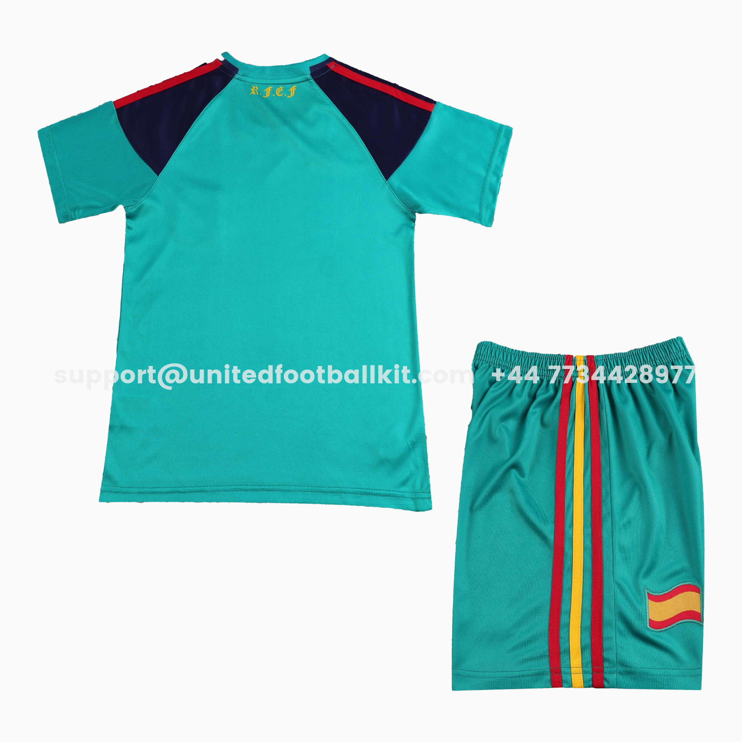 Unitedfootballkit.com | Retro Spain 2010 Green Goalkeeper Kids Kit -Customize Name, Number and Patch | Worldwide Shipping