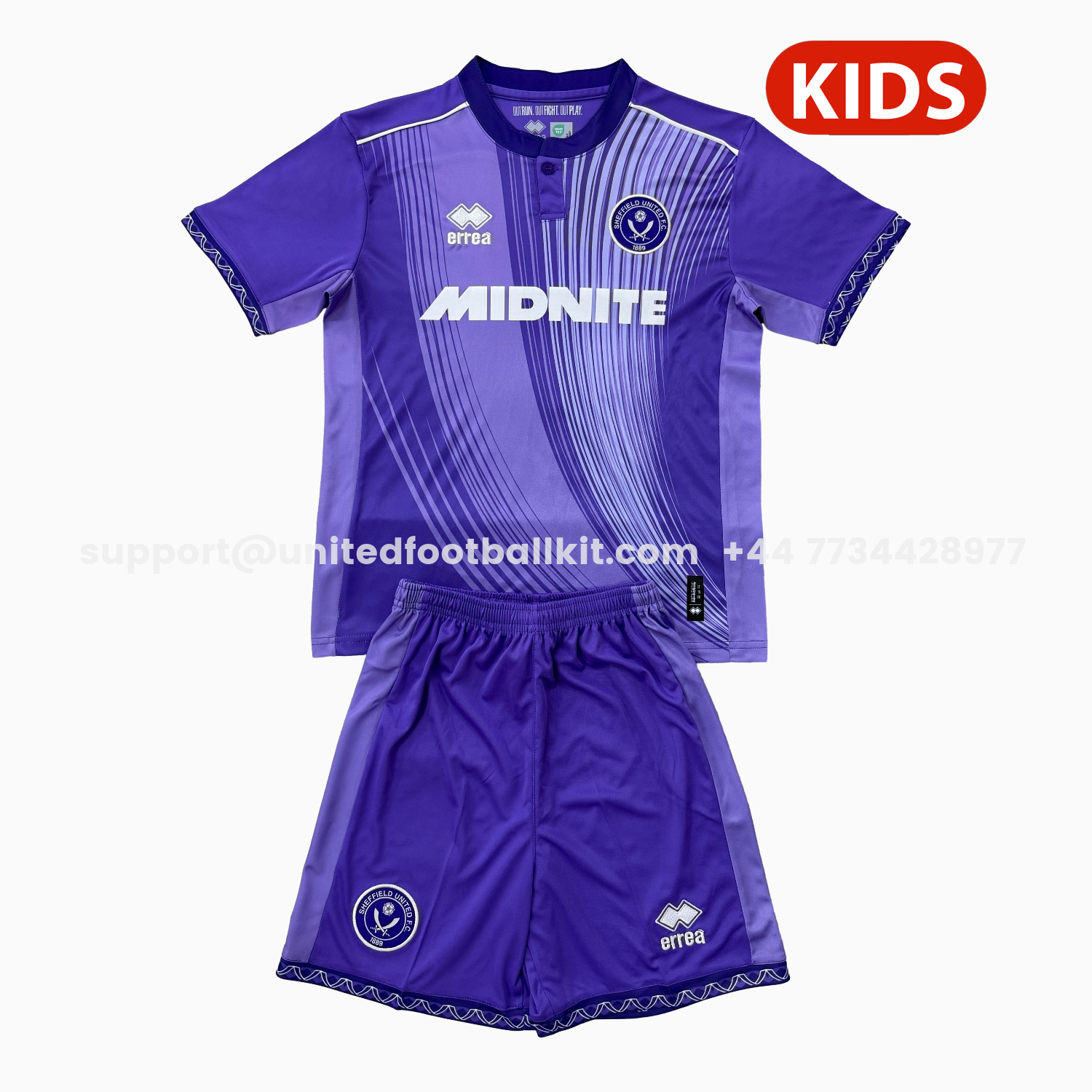 Unitedfootballkit.com | Sheffield United 25-26 Third Kids Kit -Customize Name, Number and Patch | Worldwide Shipping