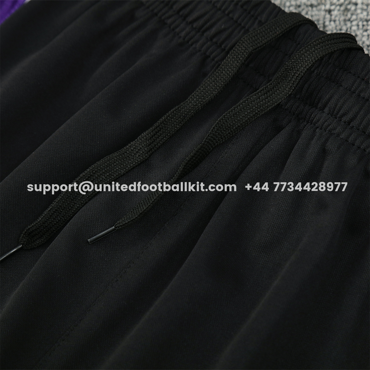 Unitedfootballkit.com | Real Madrid 25-26 Vest Training Set - Blue Edge Black Vest & Black Shorts -Customize Name, Number and Patch | Worldwide Shipping