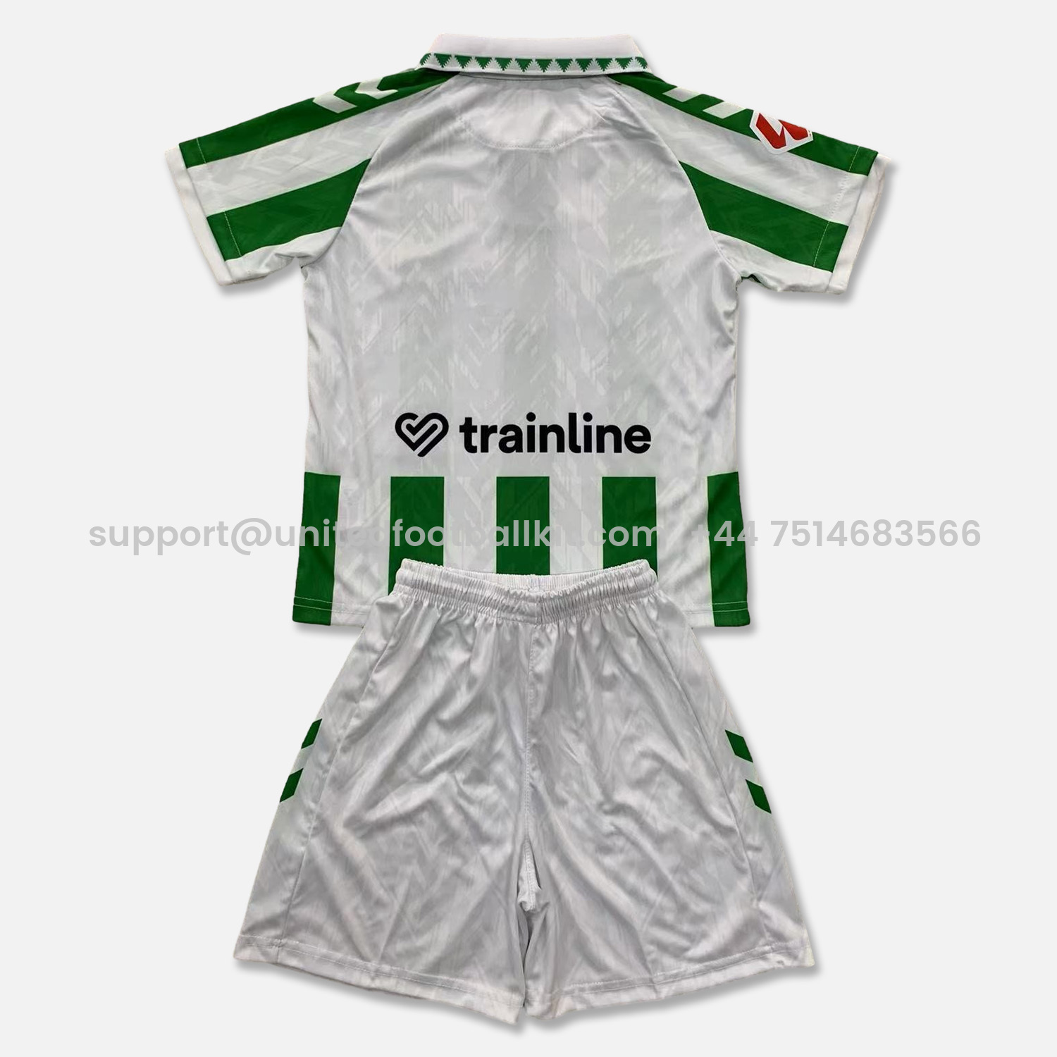 Unitedfootballkit.com | Real Betis 24-25 Home Stadium Kids Kit With New Sponsor -Customize Name, Number and Patch | Worldwide Shipping