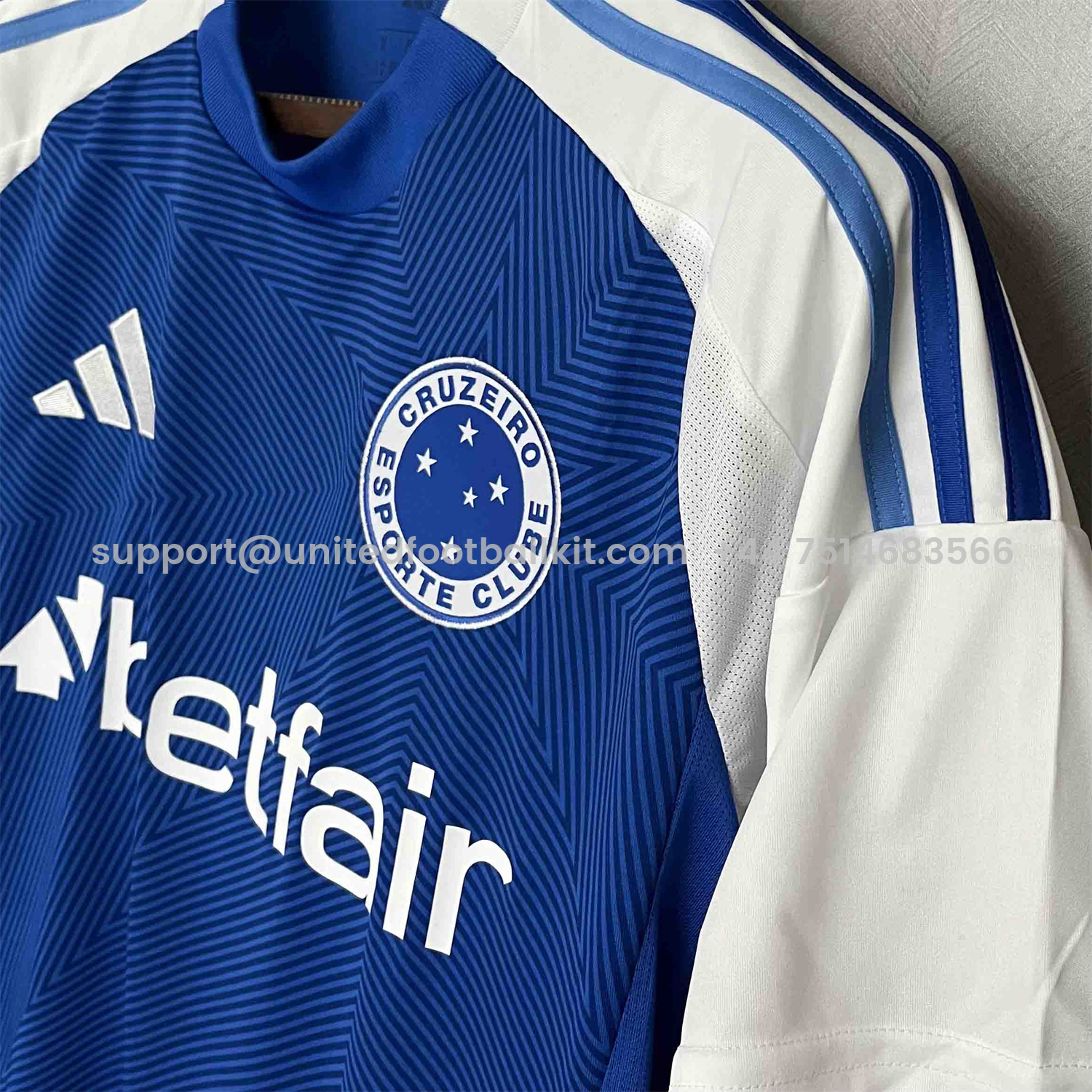 Unitedfootballkit.com | Cruzeiro 25-26 Home Jersey - Fans Version -Customize Name, Number and Patch | Worldwide Shipping