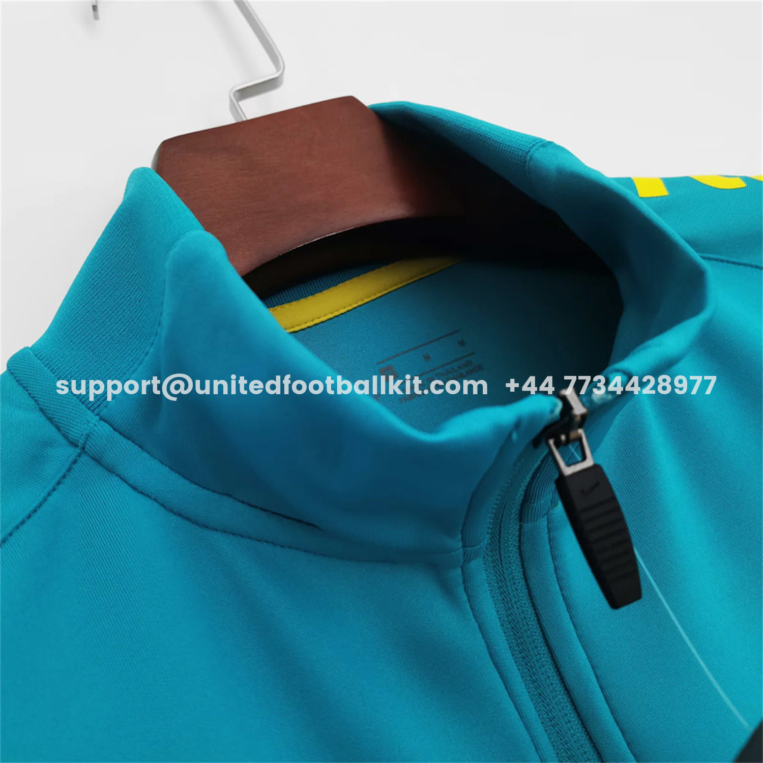 Unitedfootballkit.com | Retro Brazil 2022 Lake Blue Windbreaker -Customize Name, Number and Patch | Worldwide Shipping