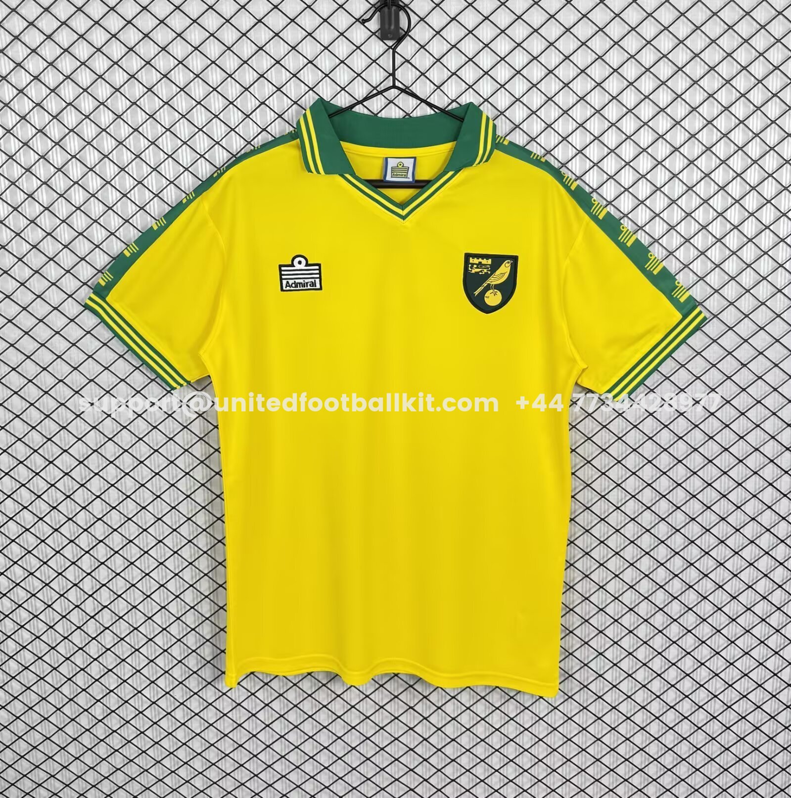 Unitedfootballkit.com | Retro Norwich City 1976-81 Home Jersey -Customize Name, Number and Patch | Worldwide Shipping