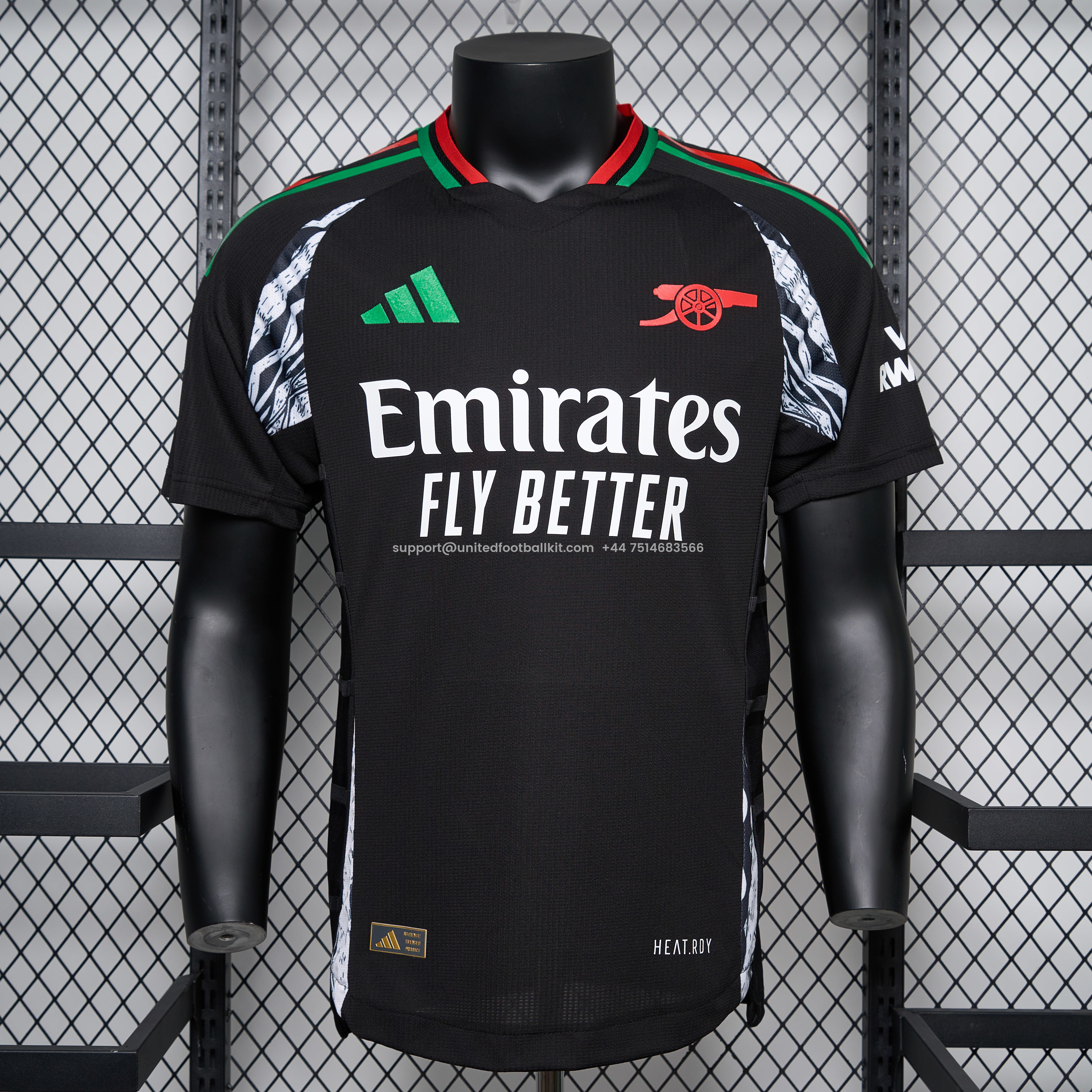 Unitedfootballkit.com | Arsenal 24-25 Away Jersey - Player Version -Customize Name, Number and Patch | Worldwide Shipping