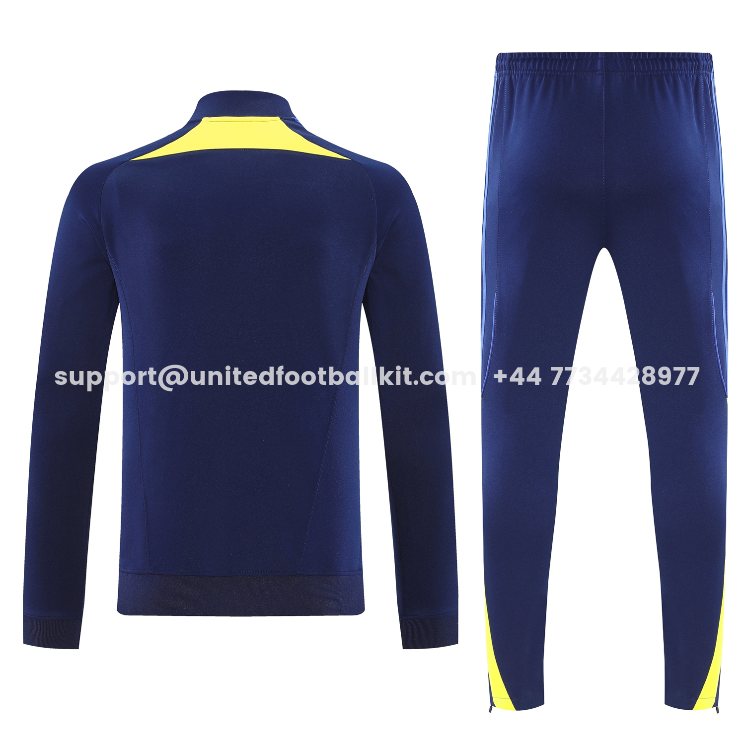 Unitedfootballkit.com | Boca Juniors 2026 Jacket Training Tracksuit - Dark Blue With Yellow Jackets & Pants -Customize Name, Number and Patch | Worldwide Shipping