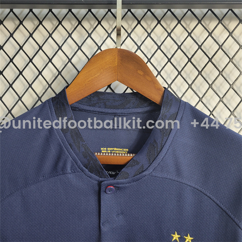 Unitedfootballkit.com | France 22-23 Home Jersey - Fans Version - 2022 World Cup -Customize Name, Number and Patch | Worldwide Shipping