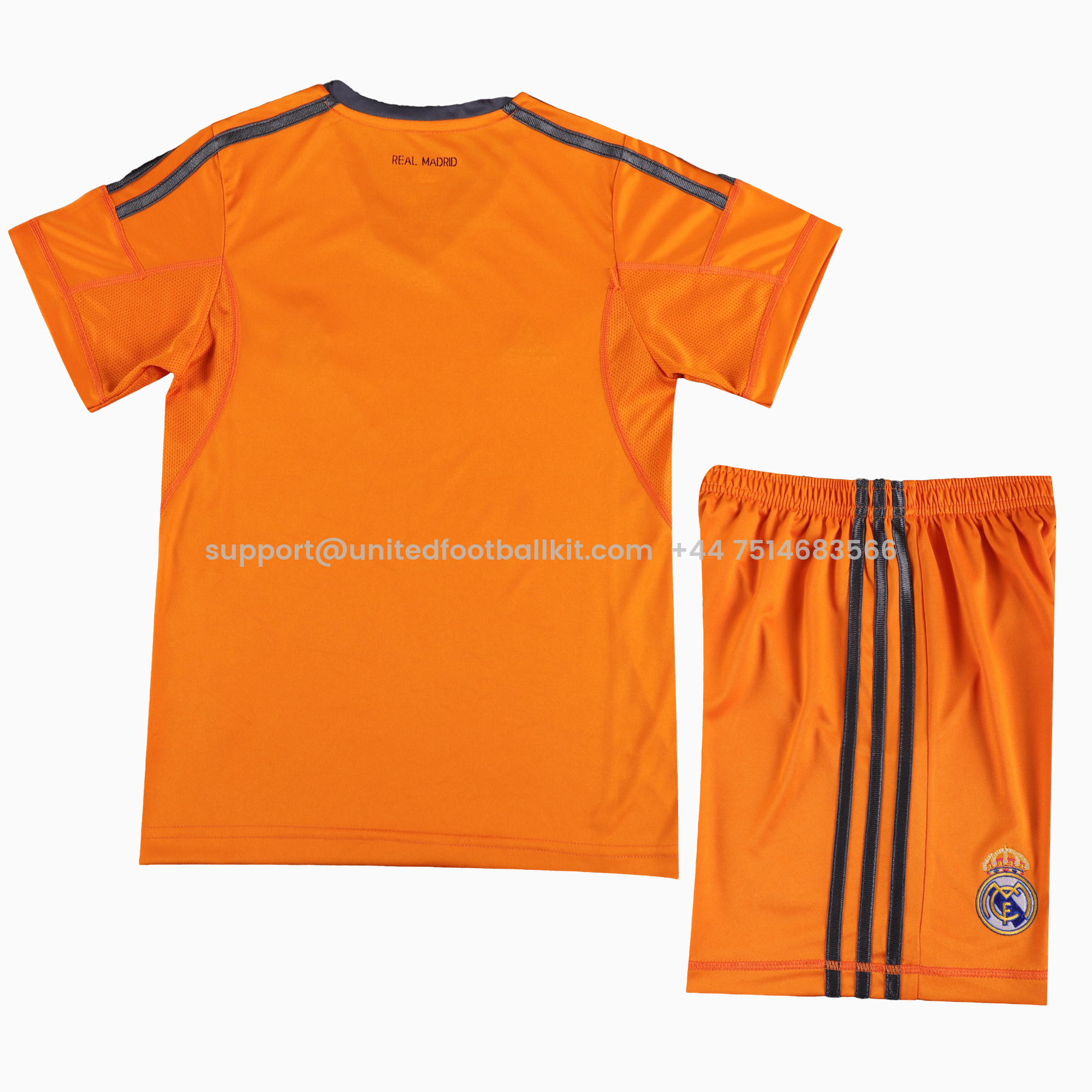 Unitedfootballkit.com | Retro Real Madrid 2013-14 Third Kids Kit -Customize Name, Number and Patch | Worldwide Shipping