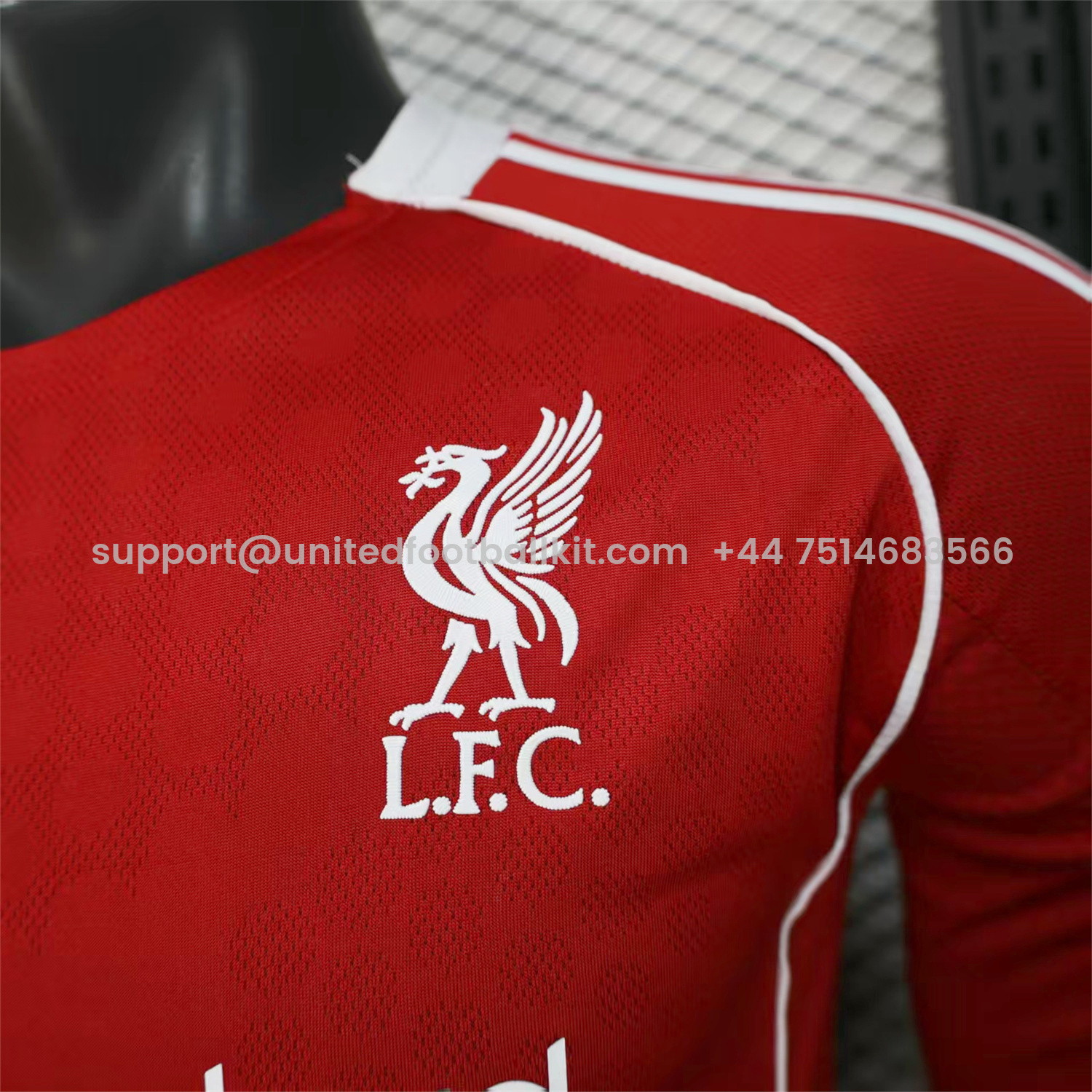 Unitedfootballkit.com | Liver.pool 25-26 Home Long Sleeves Jersey - Player Version -Customize Name, Number and Patch | Worldwide Shipping