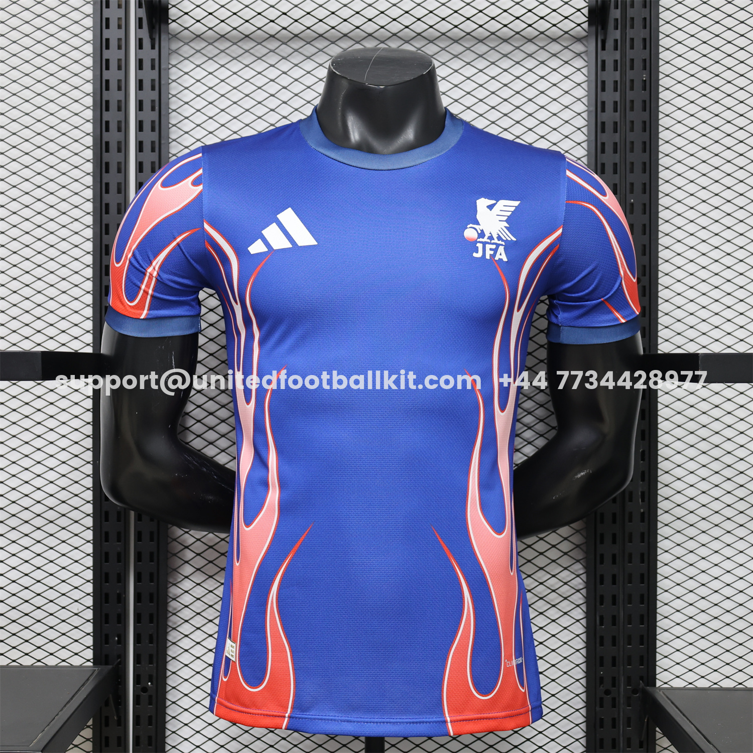 Unitedfootballkit.com | Japan 2026 Red Fire Blue Special Jersey - Player Version -Customize Name, Number and Patch | Worldwide Shipping